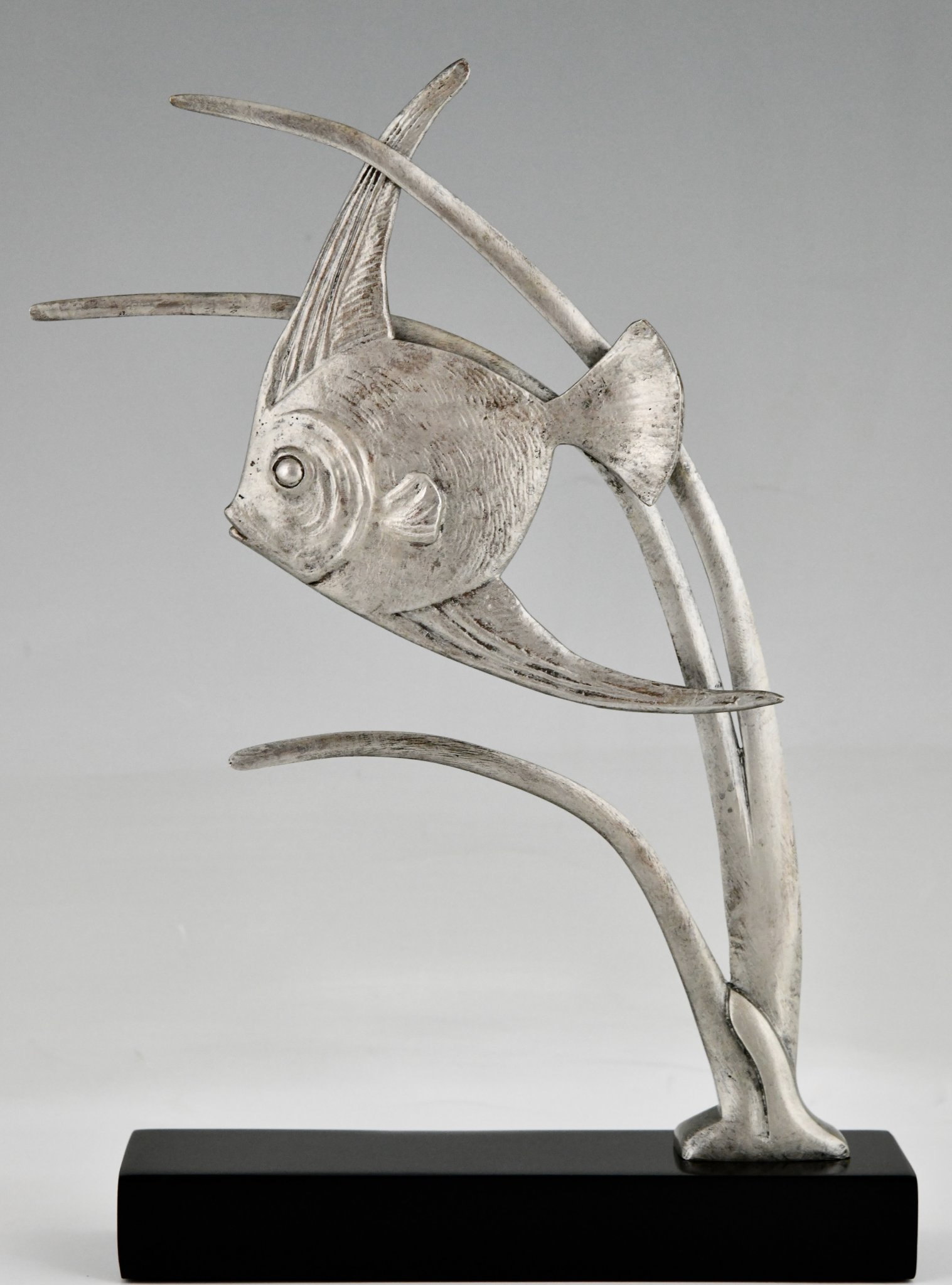 Art Deco bronze sculpture of a fish. Deconamic