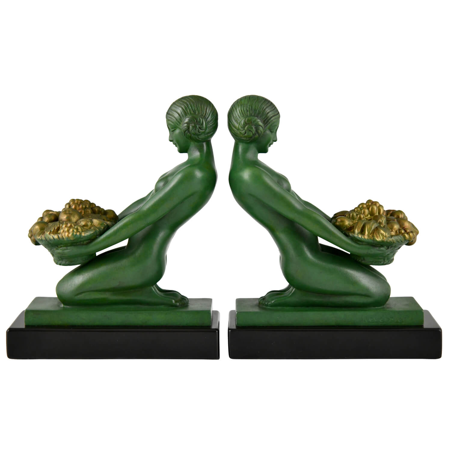 Art Deco bookends nudes Max Le Verrier