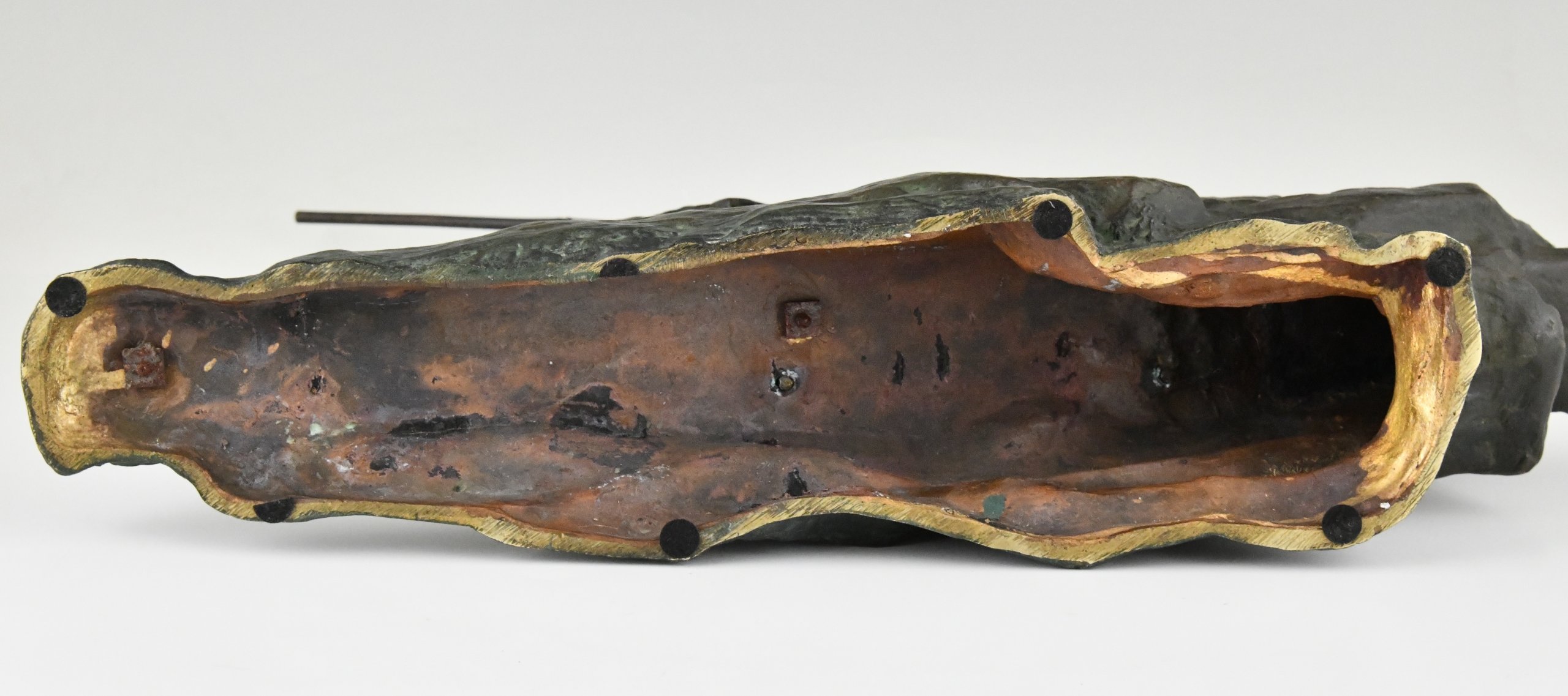 Art Deco Bronzen Sculptuur Atleet met Speer Art Deco Bronzen Sculptuur Atleet met Speer