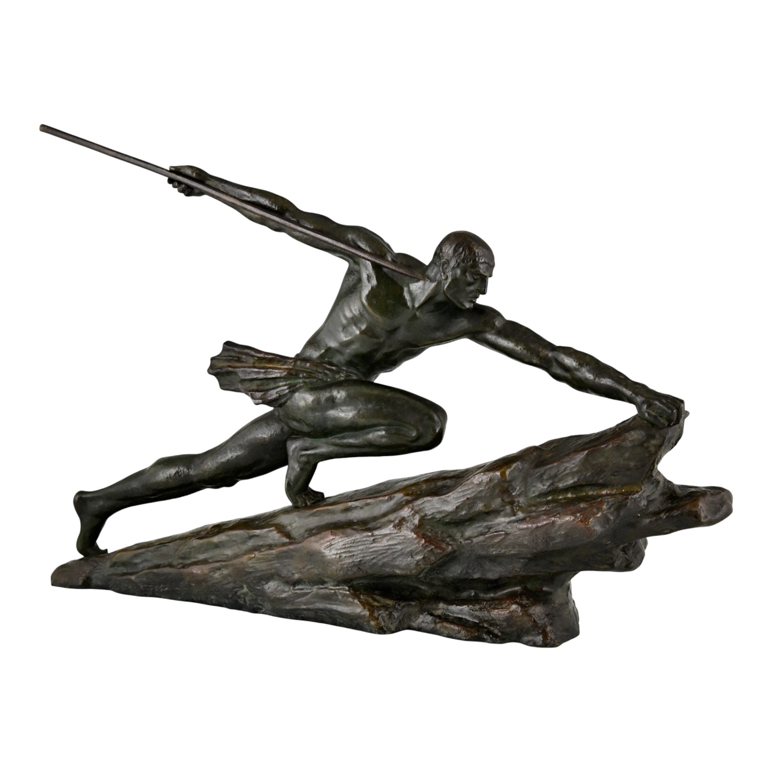 Art Deco bronze sculpture athlete Le Faguays - 2-Deconamic