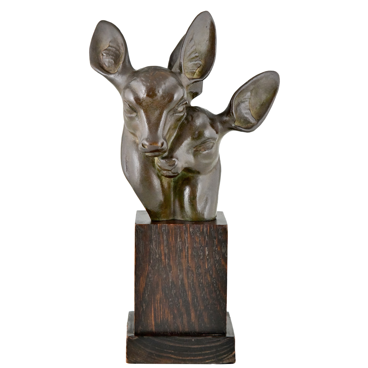 Bronze bust deer G.H. Laurent art deco - 1