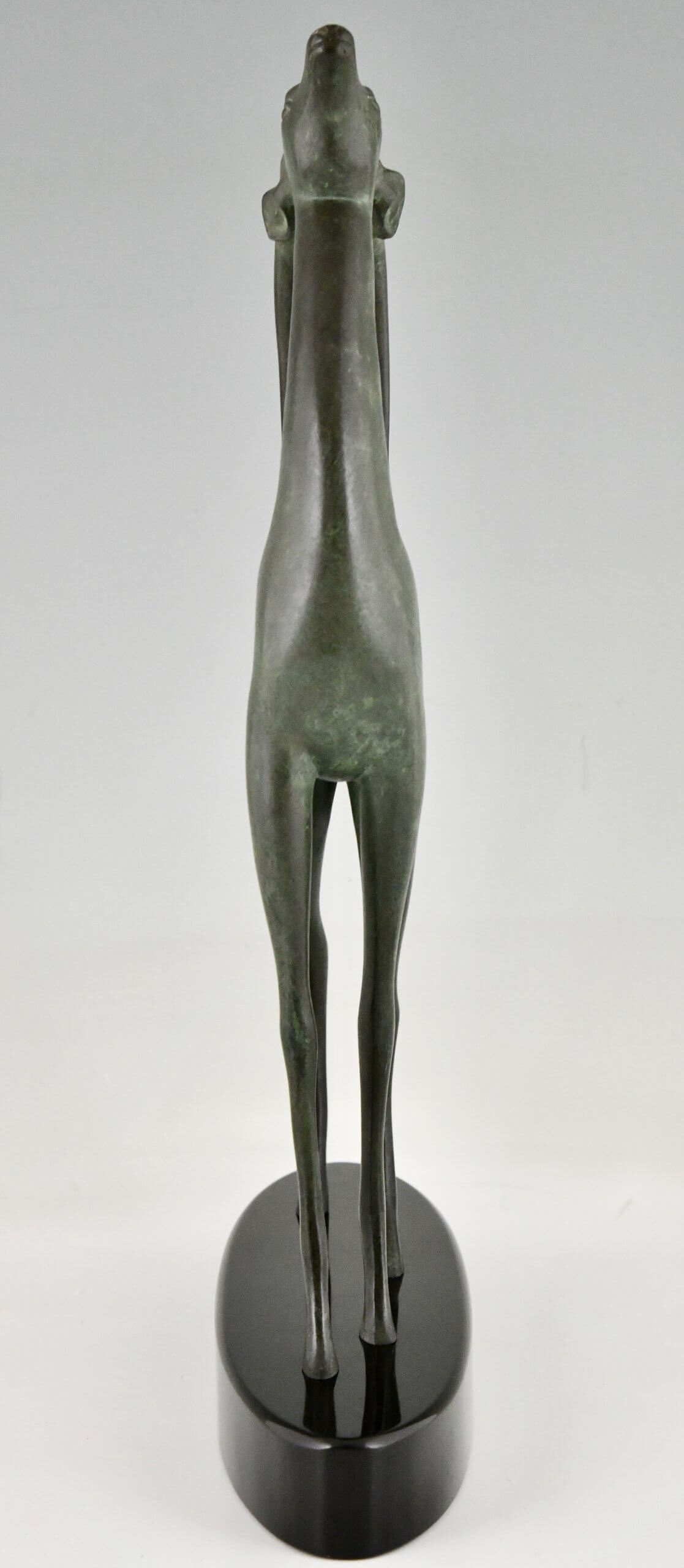 Art Deco bronze sculpture antelope.