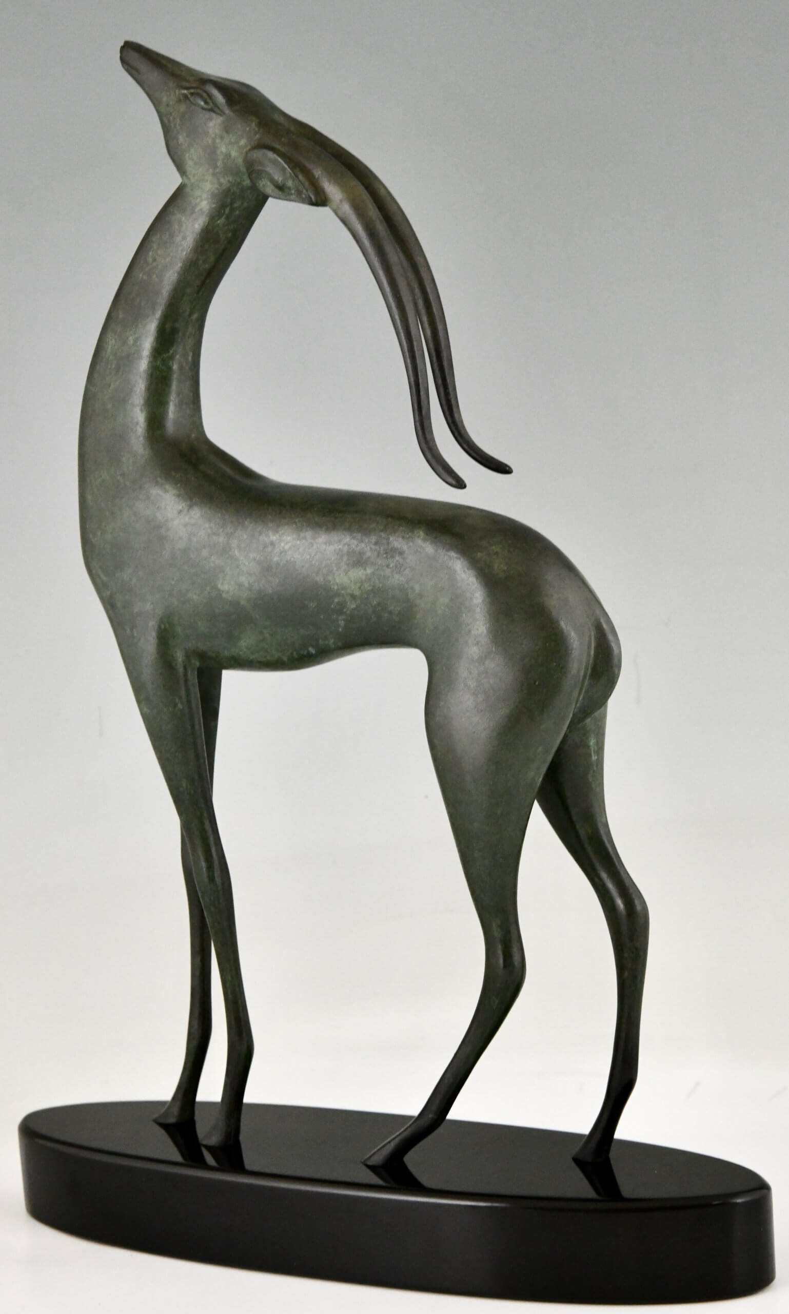 Art Deco Bronzeskulptur Antilope