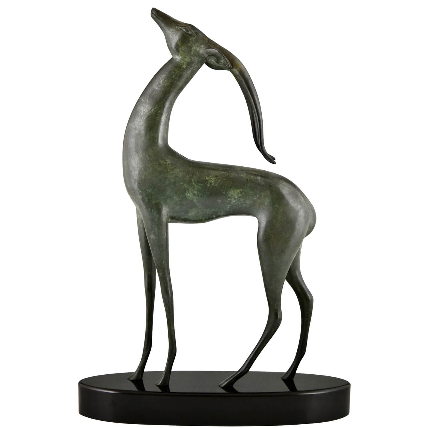 Art Deco Modernist bronze Antelope Boisnoir - 1