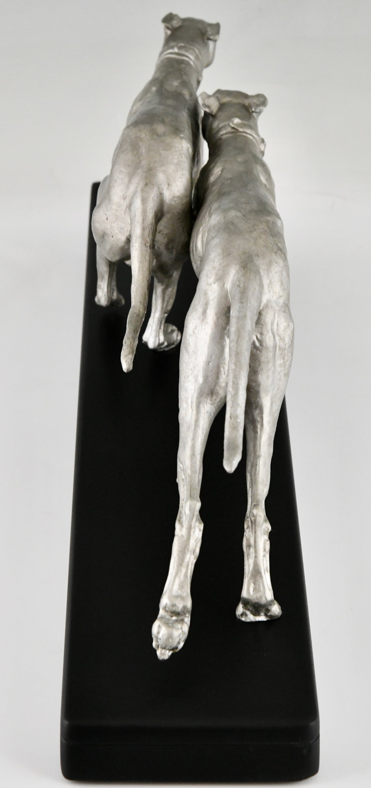 Art Deco sculpture two greyhounds.  