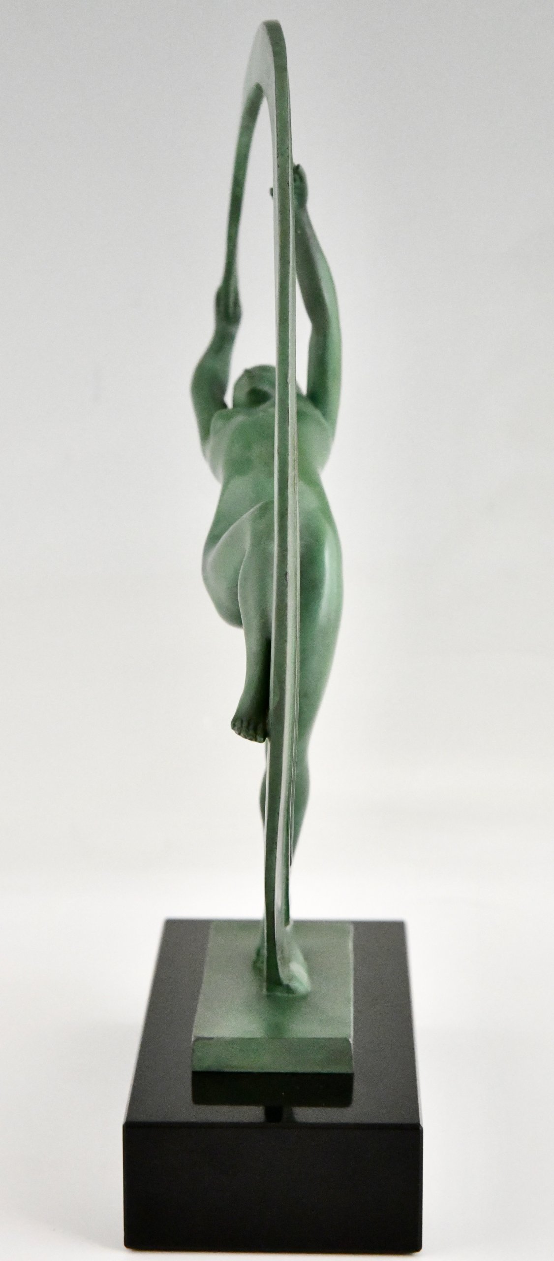 Art Deco sculpture nude dancer with scarf Bacchanale