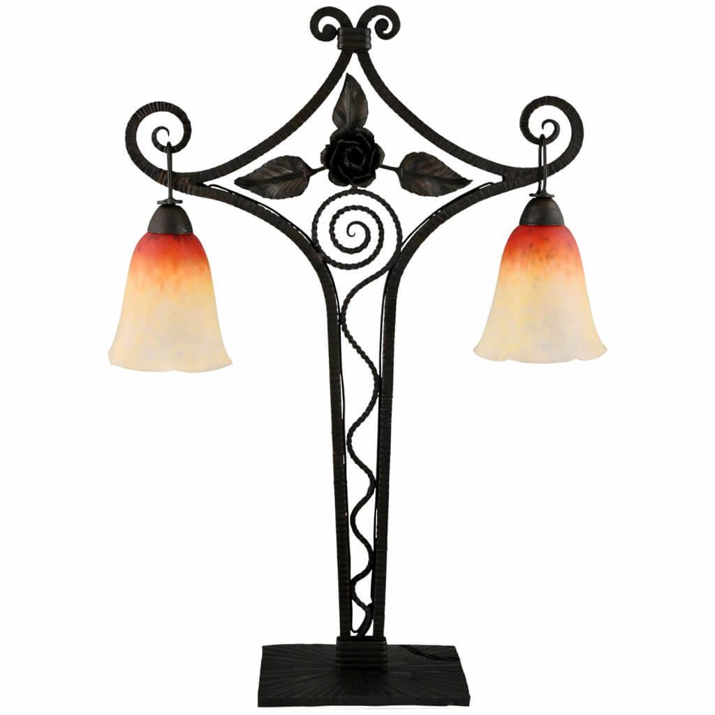 Art Deco double light table lamp - Deconamic