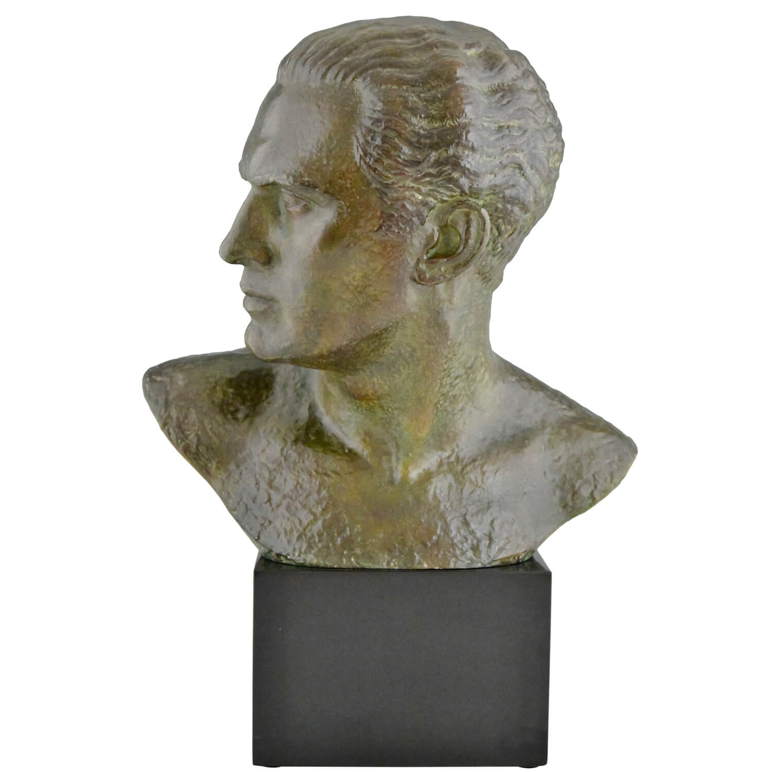 Art Deco bronze bust Mermoz Lucien Gibert - 1