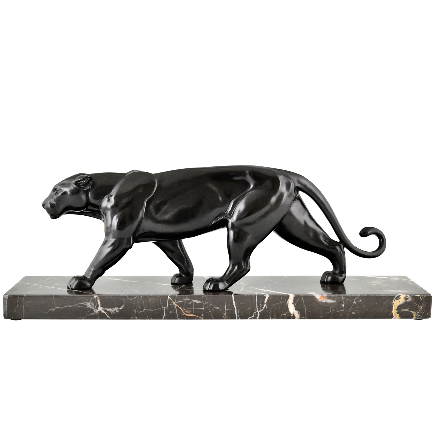 Art deco sculpture panther Alexander Ouline