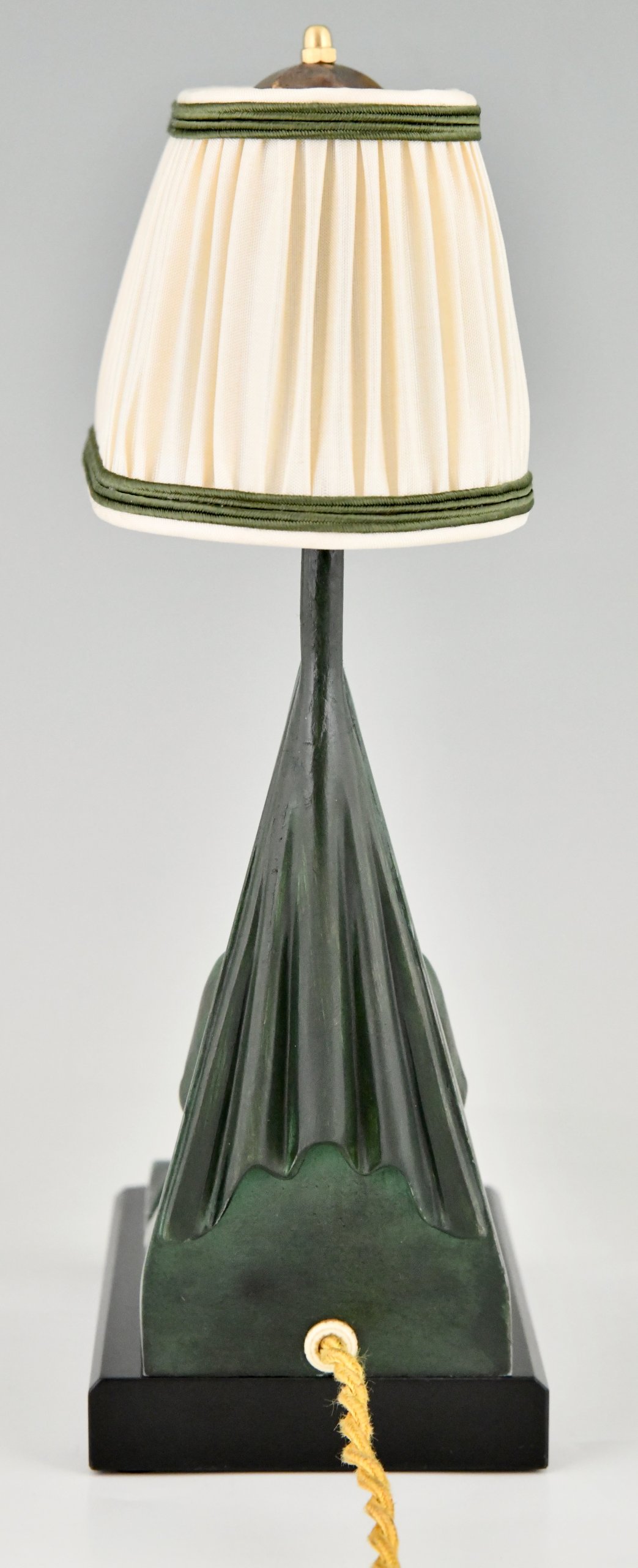 Art Deco lamp reading medieval lady