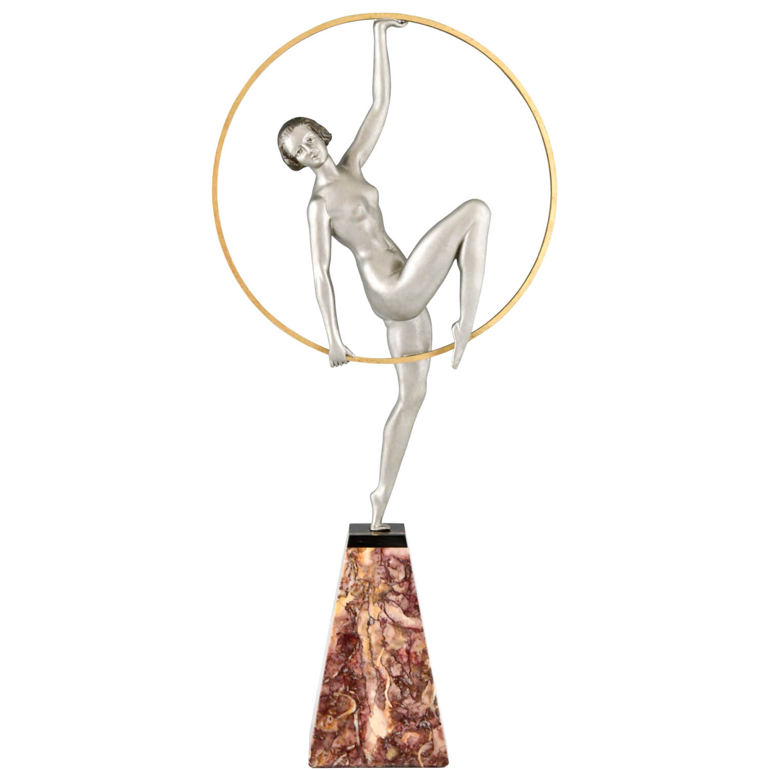 Art Deco sculpture hoopdancer Limousin