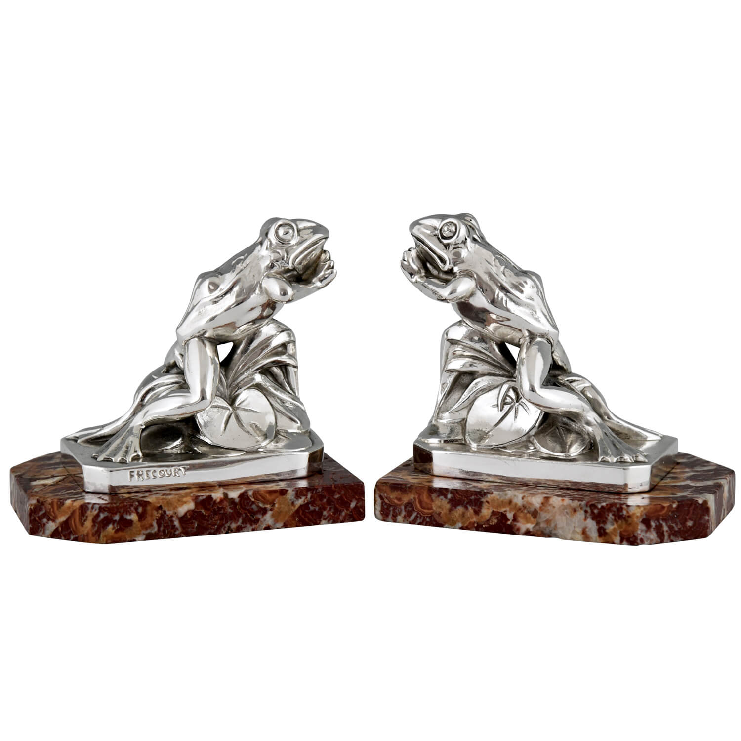 Frecourt frog bookends Art Deco -