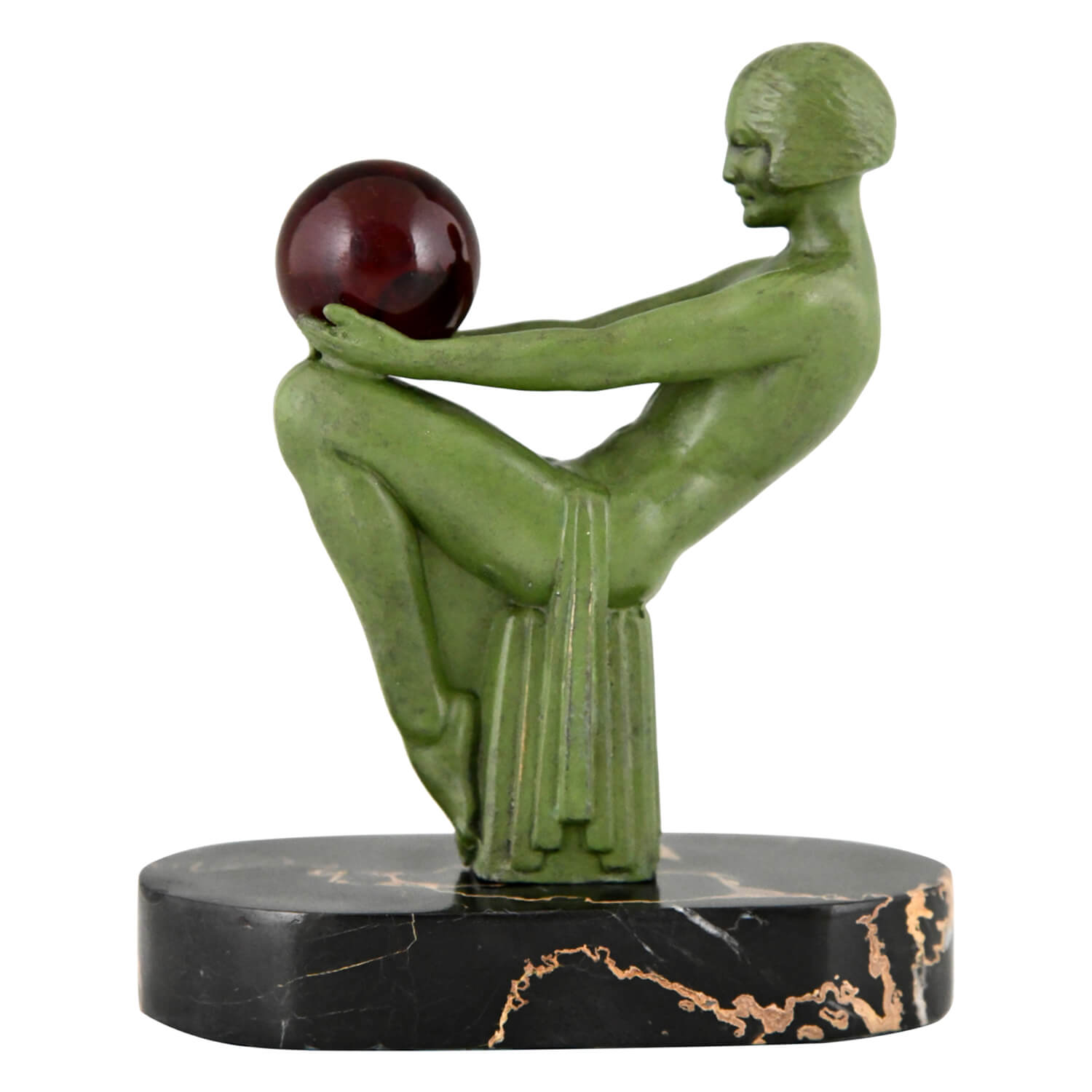 Max Le Verrier seated nude lady with ball sculpture - 1