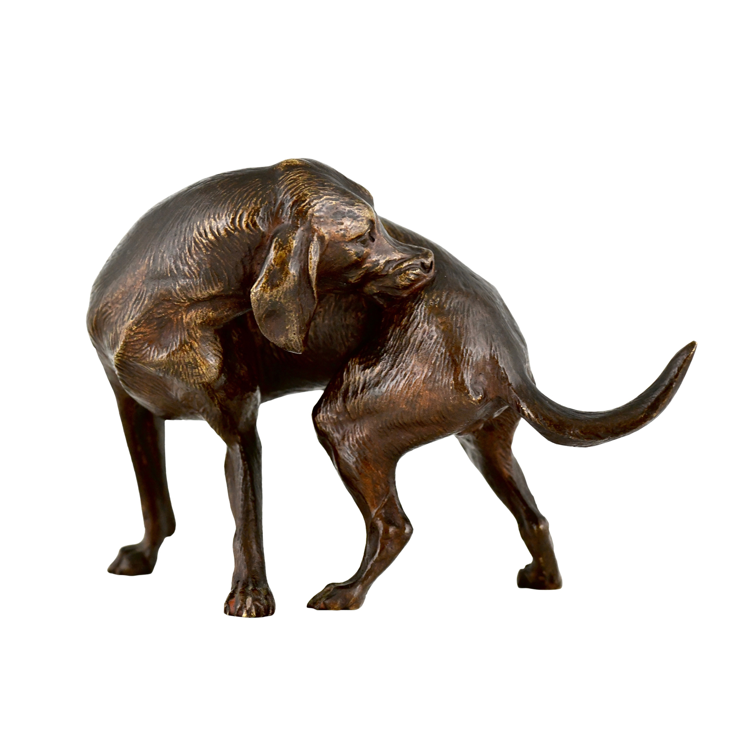 Antique bronze dog Victor Chemin - 1