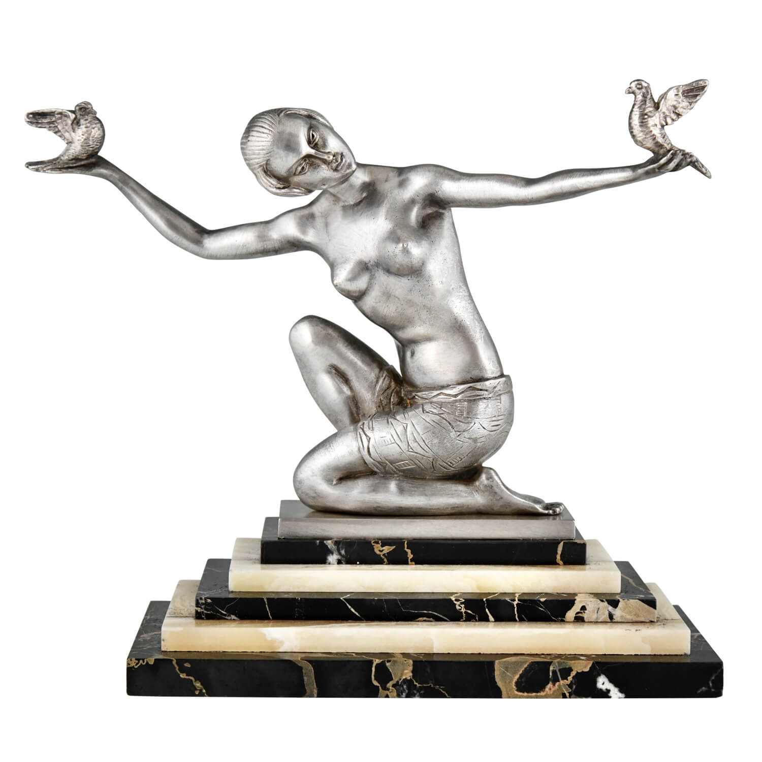 Art Deco bronze dancer sculpture Salvado