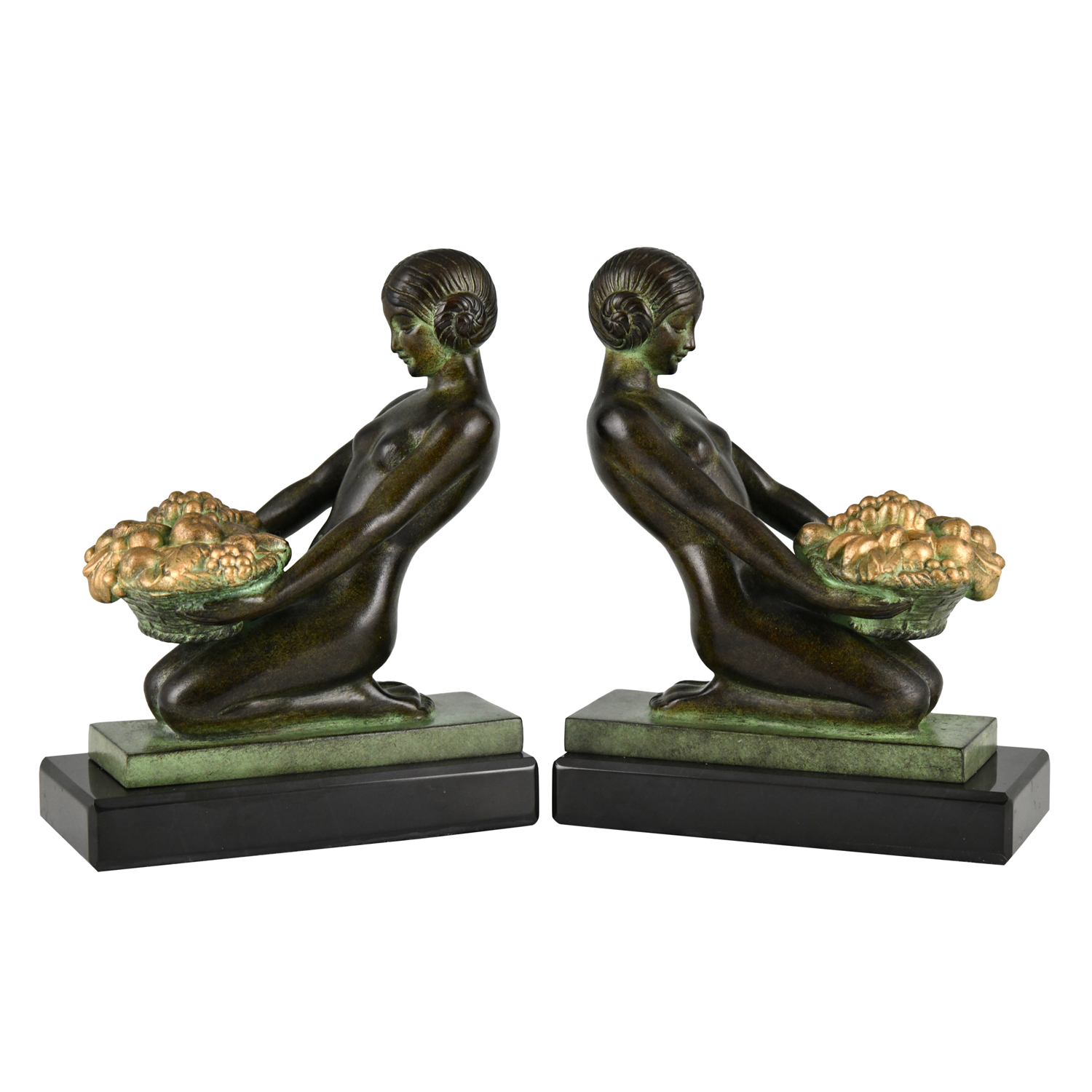 Ceuillette Art Deco bookends Max Le Verrier - 2