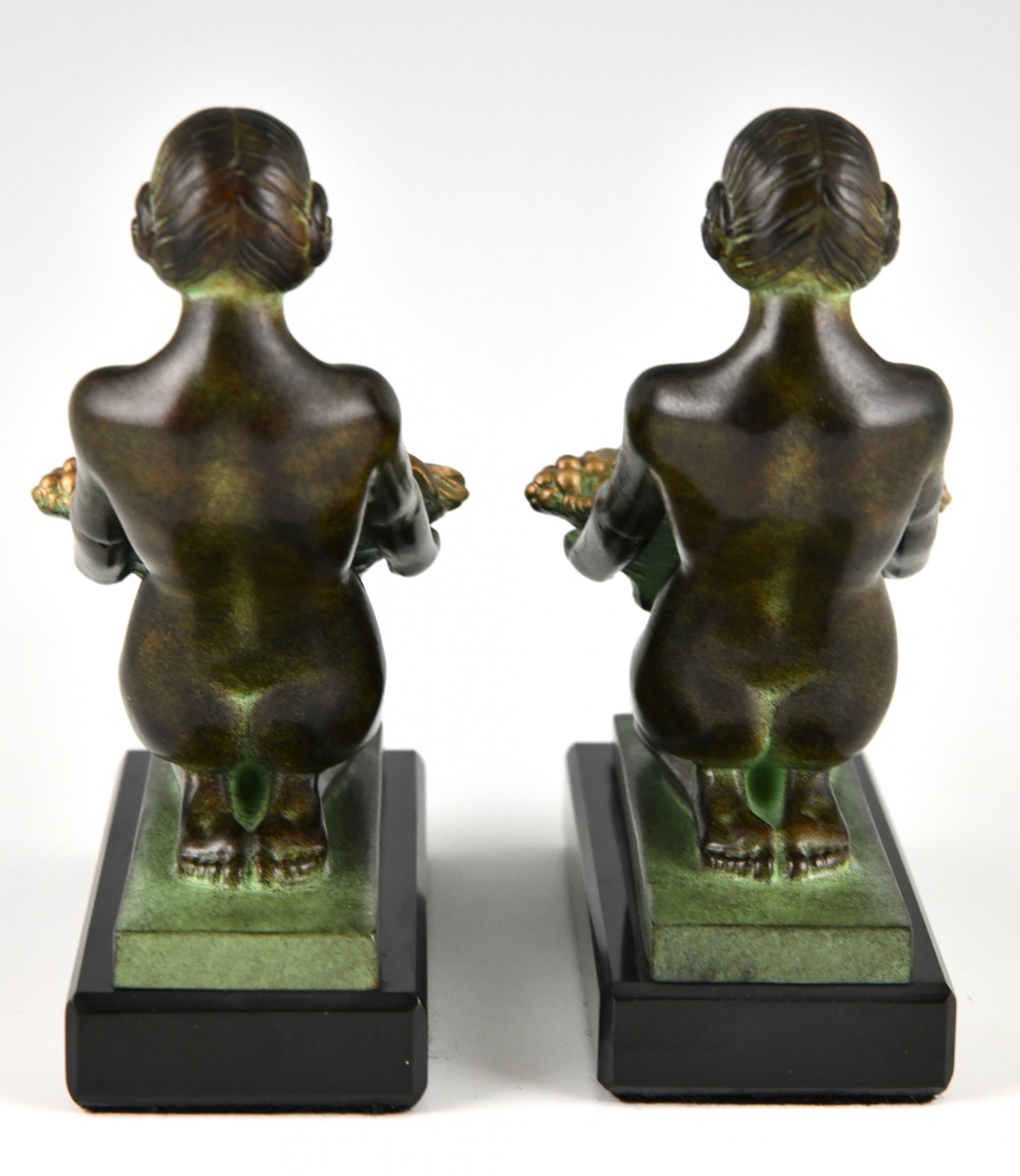 Art Deco style bookends with nudes CEUILLETTE