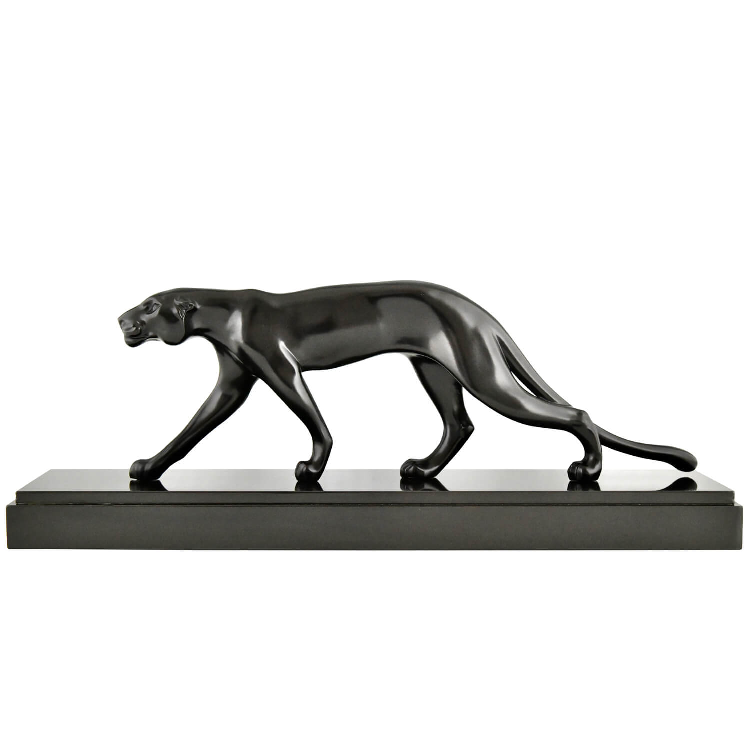 Art Deco panther sculpture by M. Font