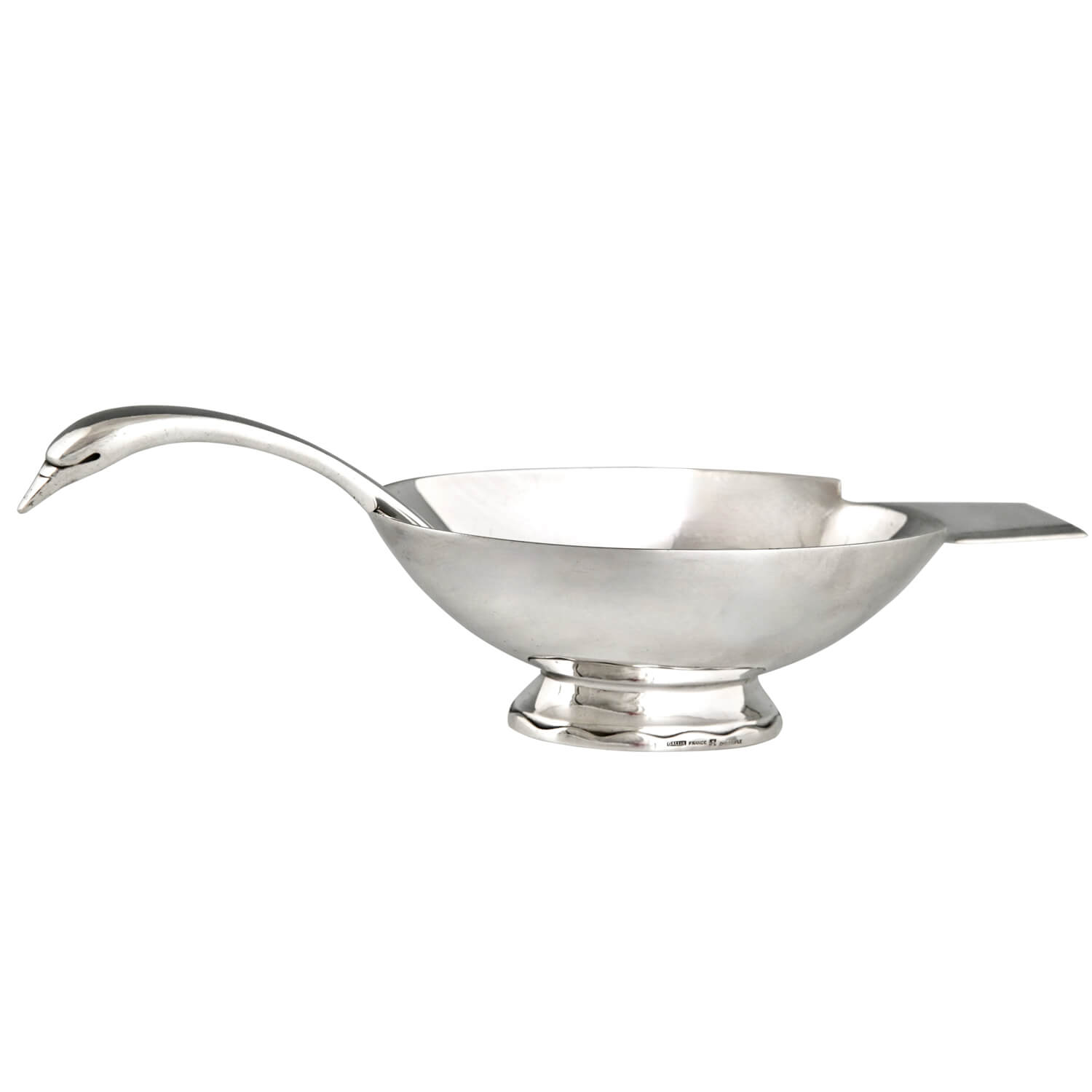 Gallia swan sauce boat Art Deco Christofle Fjerdingstad. 