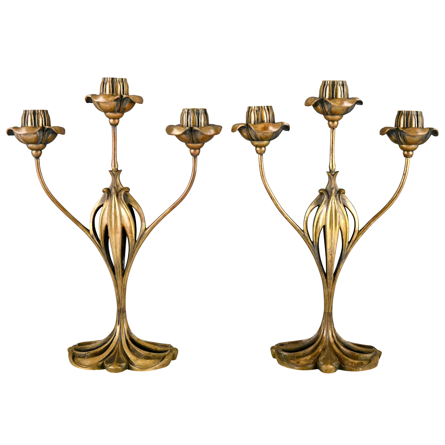 Art Nouveau candelabra De Feure - 1