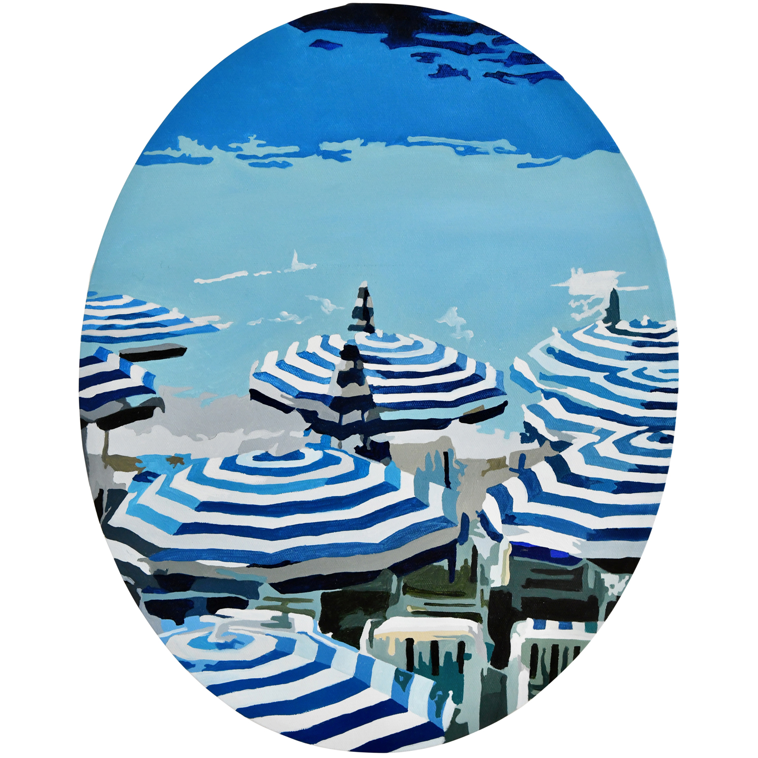 Carole Grandgirard Blue dream Viviane parasols beach - 1