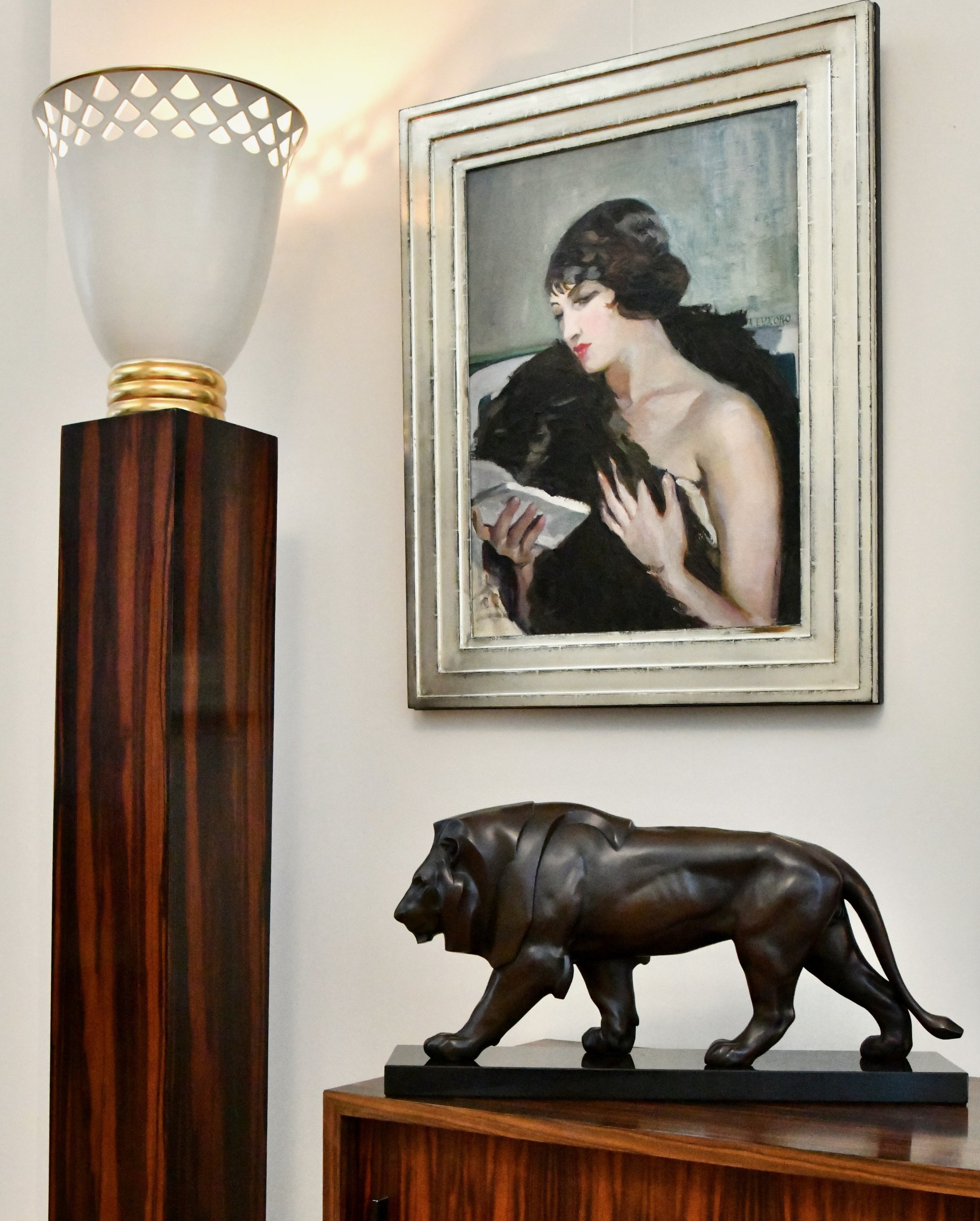 Max Le Verrier Art Deco Lion sculpture Deconamic
