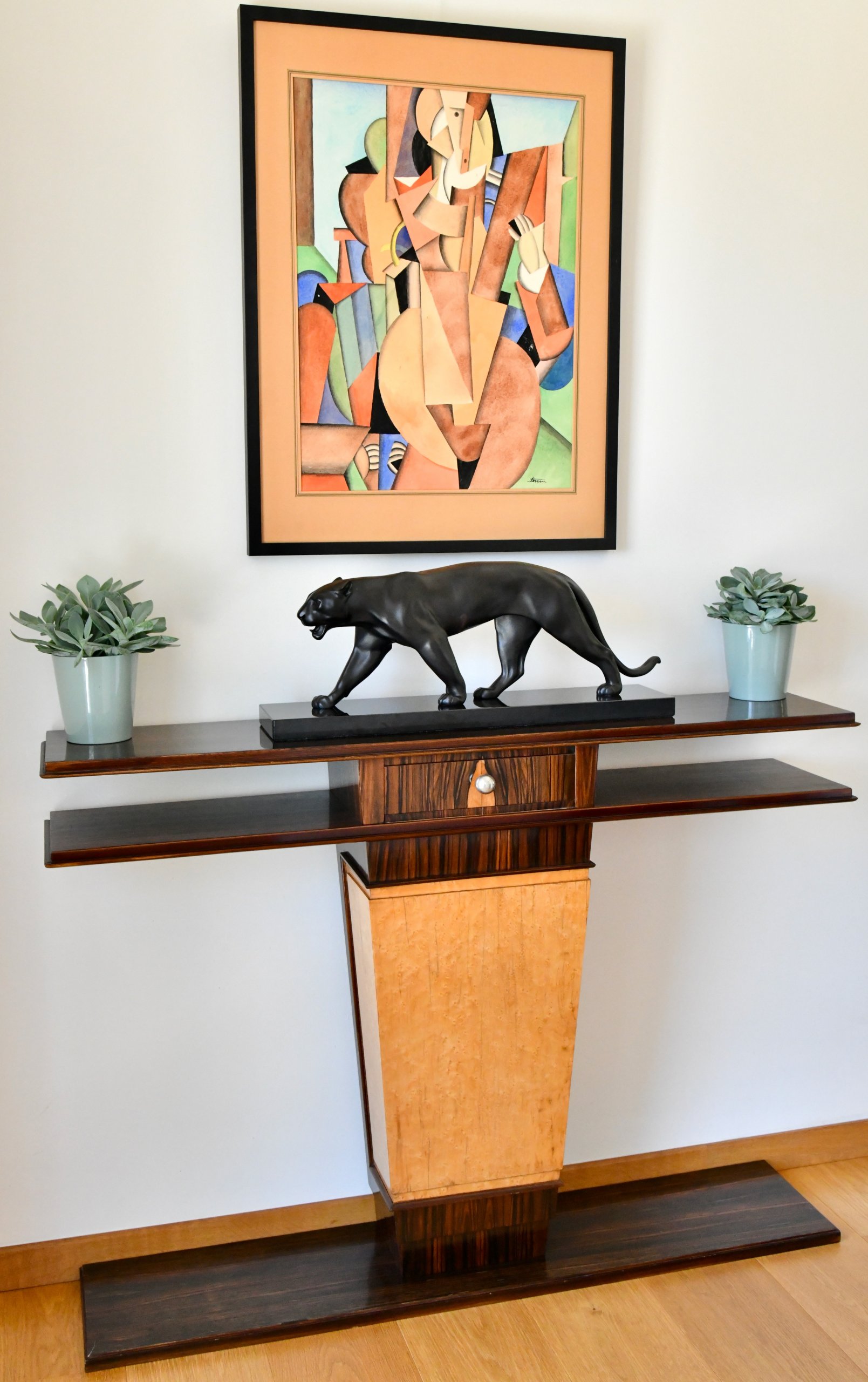 Max Le Verrier BAGHERA PANTHER Art Deco sculpture DECONAMIC