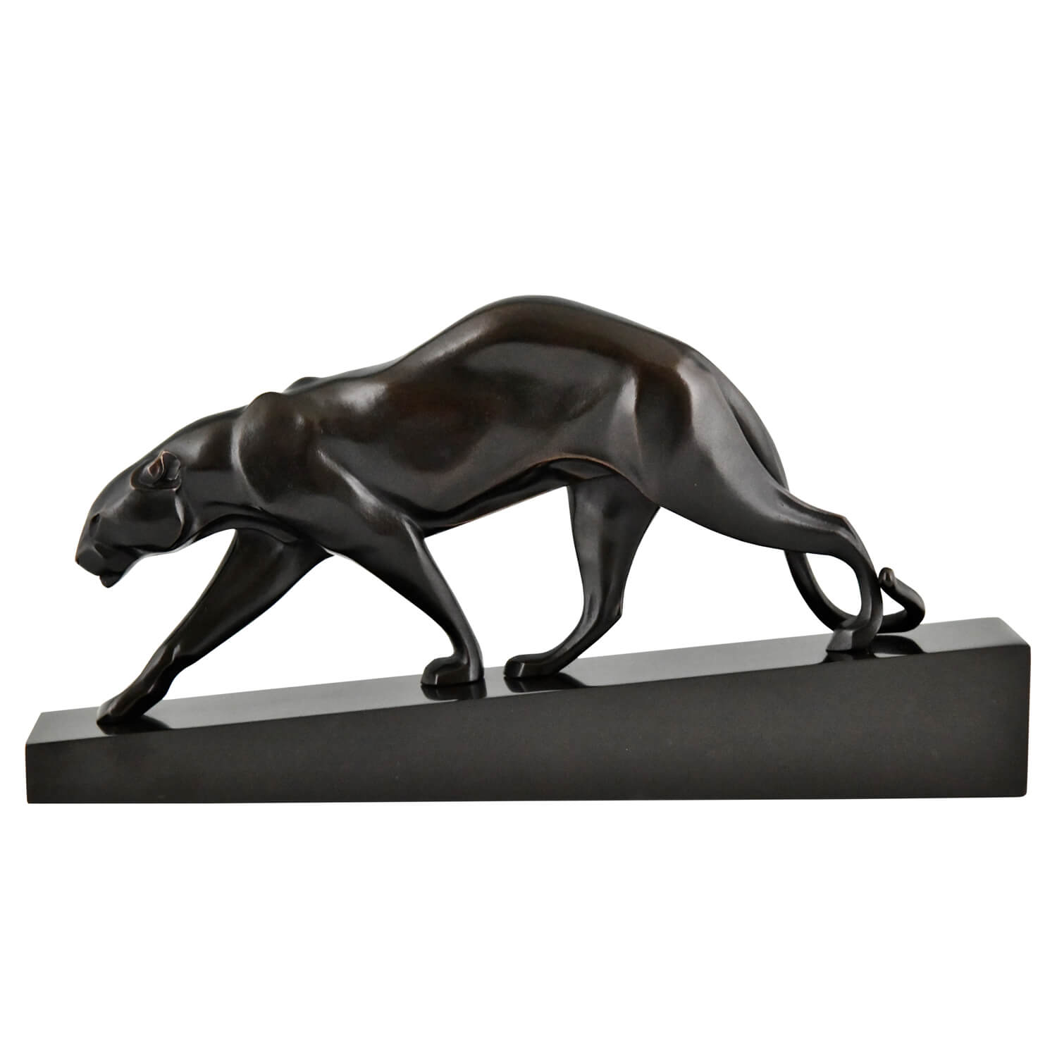 Maurice Prost Art Deco bronze panther sculpture