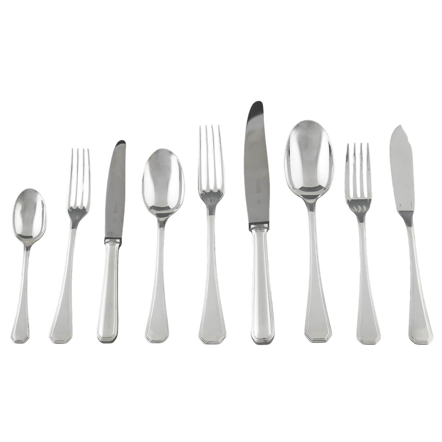 Art Deco cutlery set Christofle AMERICA 117 pc in original case