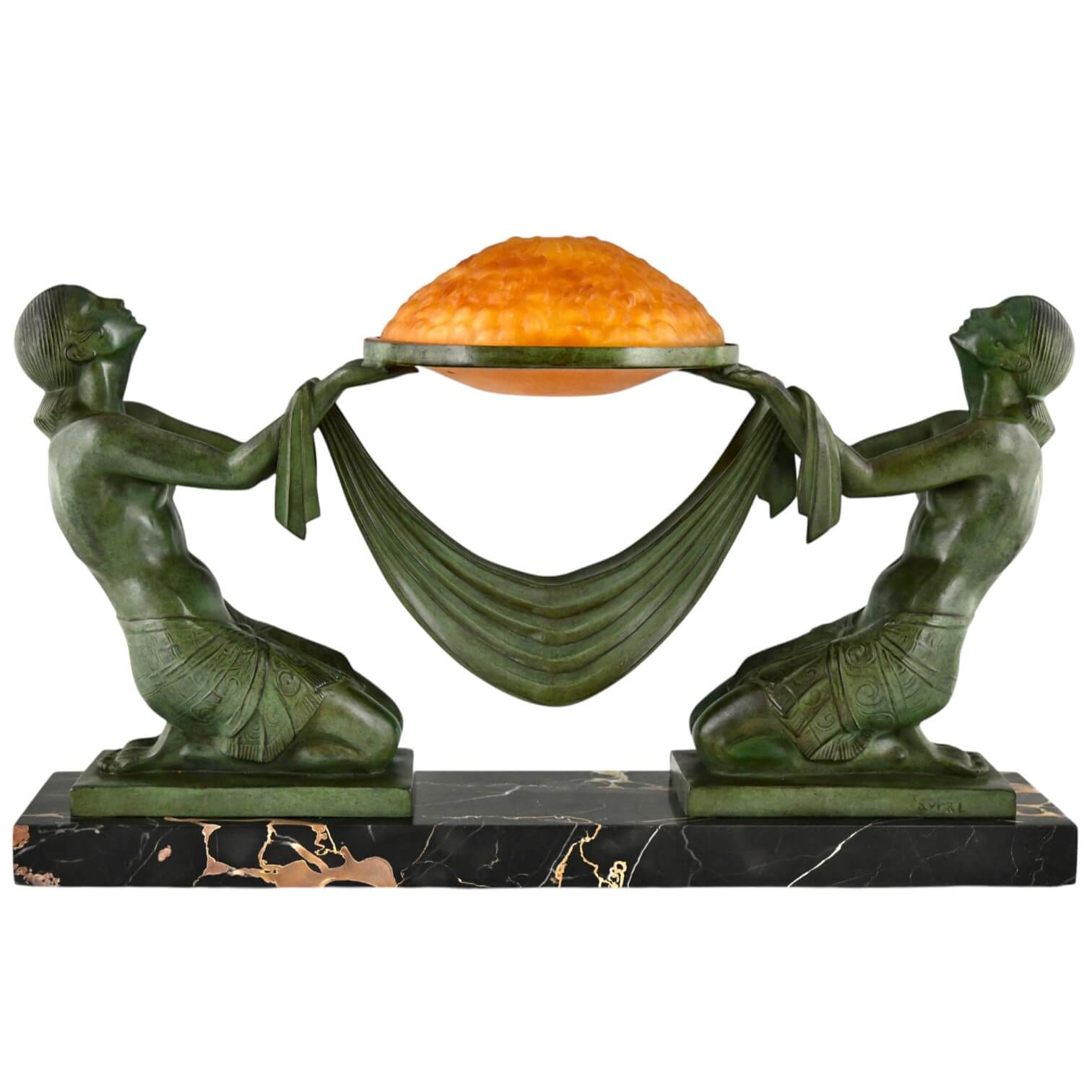 Art Deco Fayral Daum art deco lamp Offrande Max le Verrier- 1-Deconamic