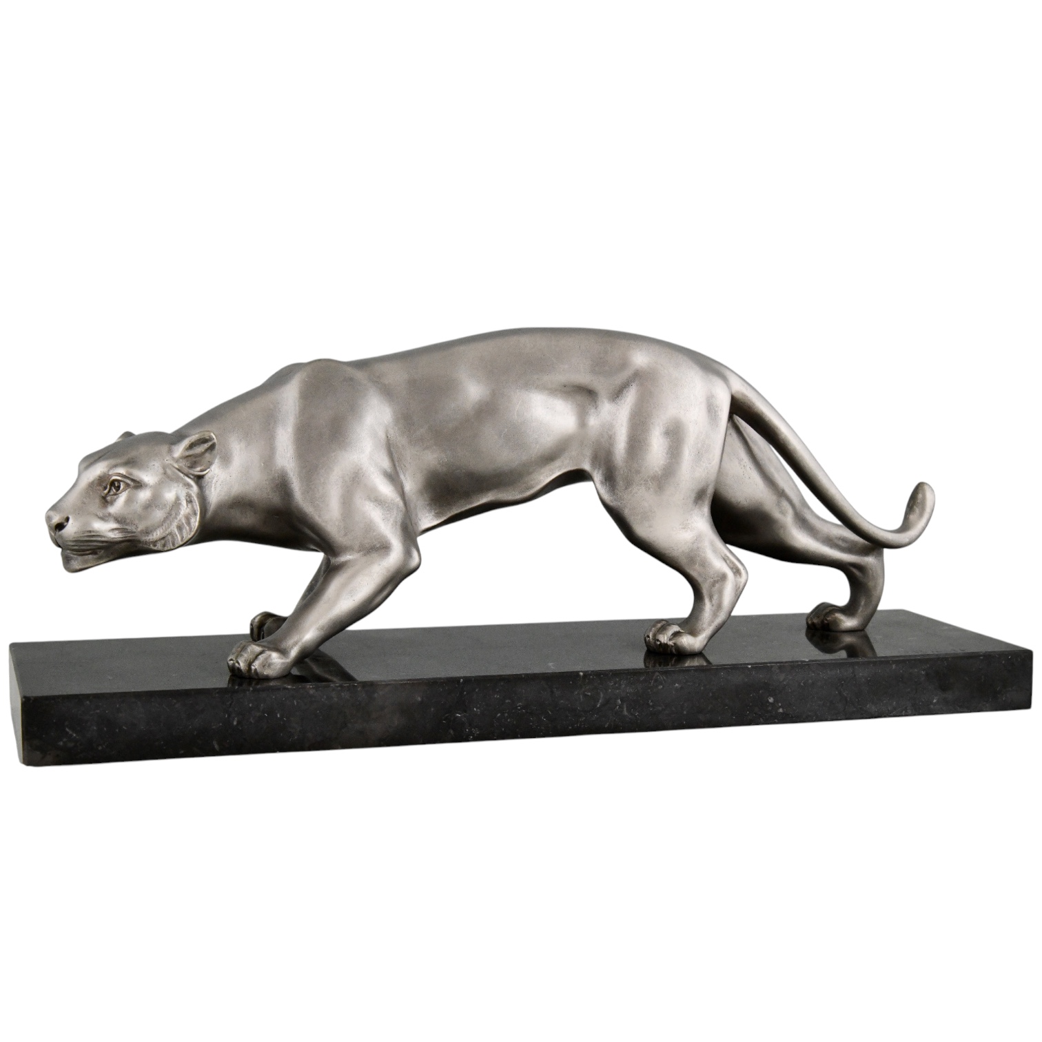 Art Deco bronze panther sculpture Brault - 1-Deconamic