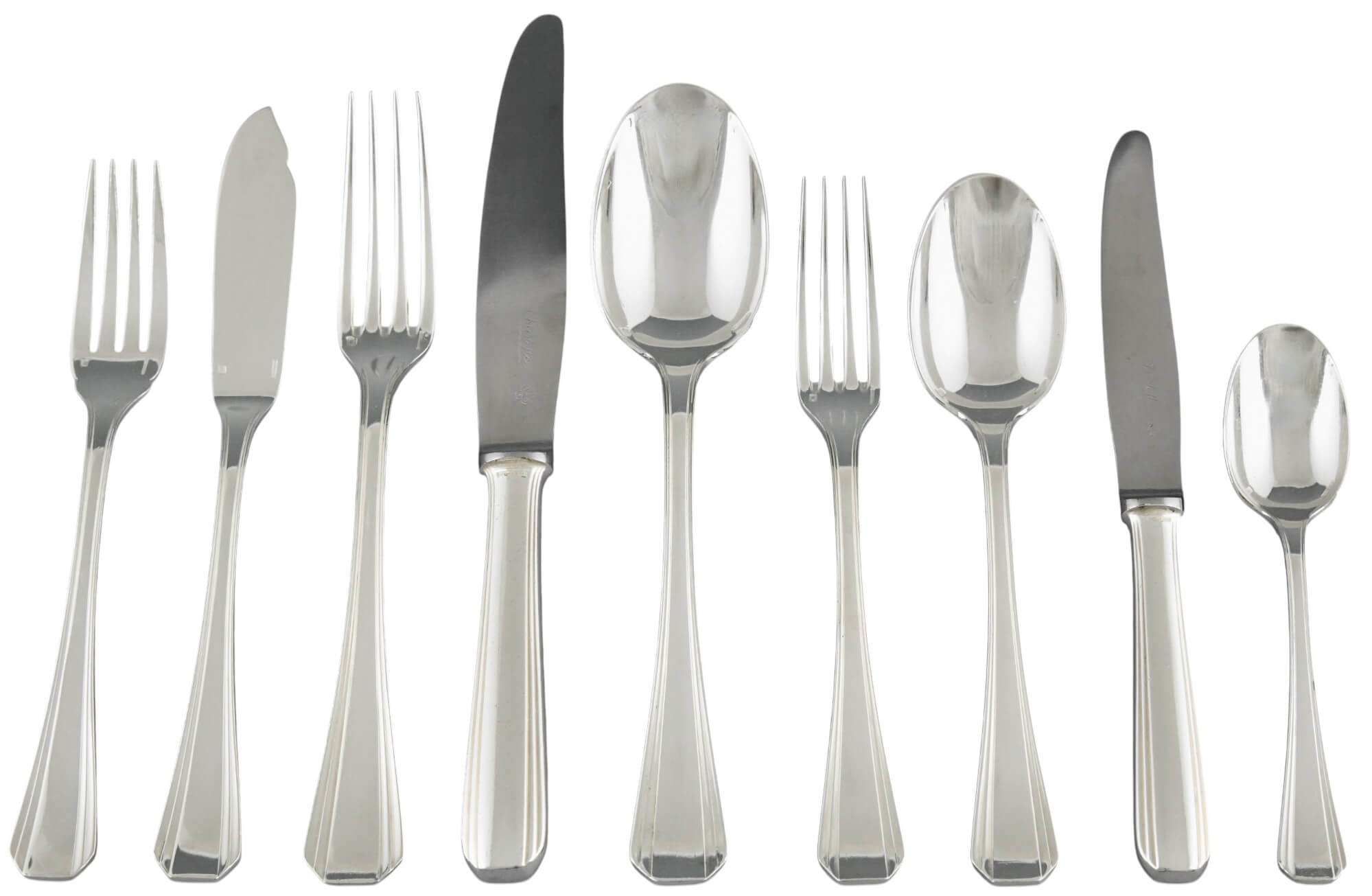 Art Deco cutlery set Boreal Christofle - 1-Deconamic