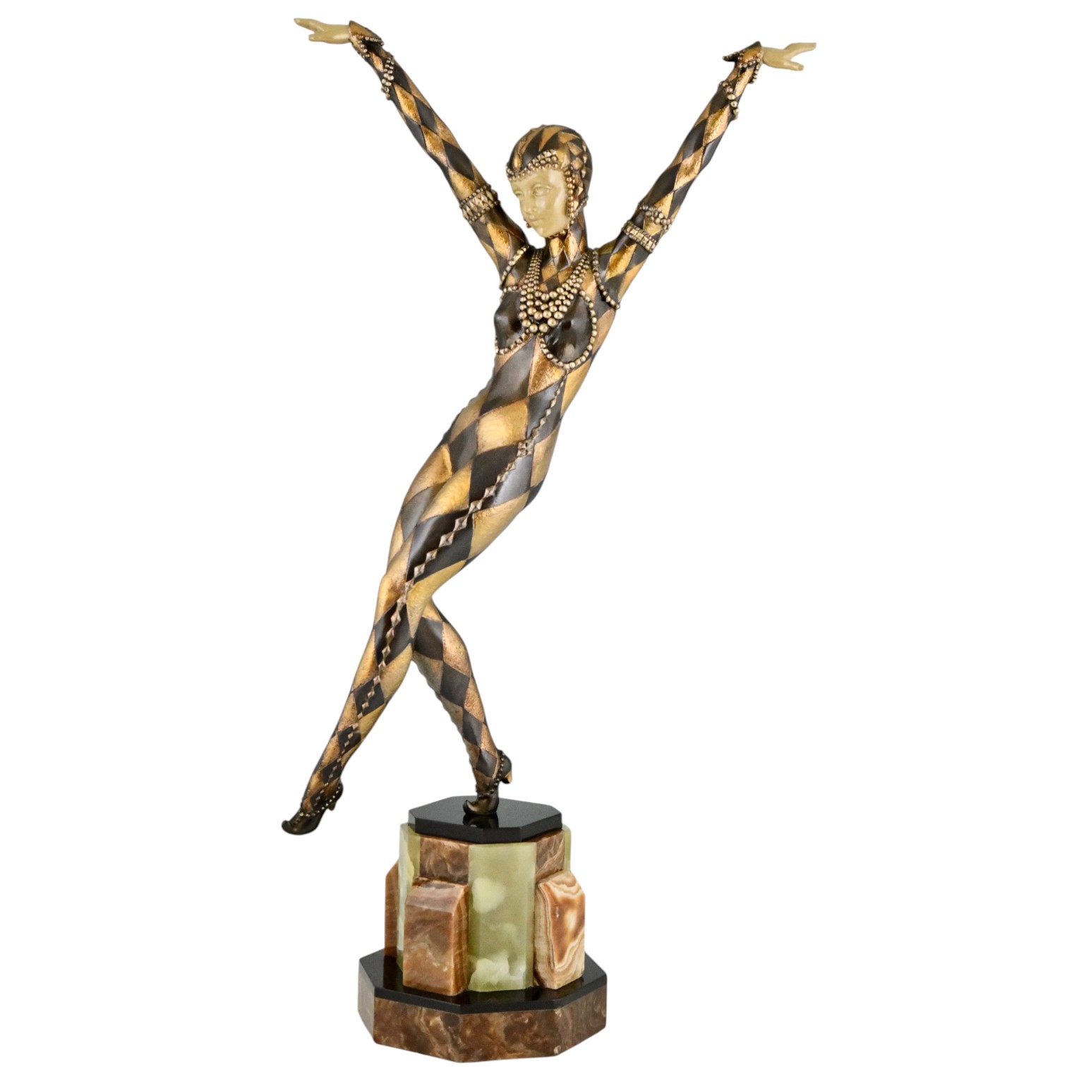 Art Deco sculpture Moljine dancer - 2-Deconamic