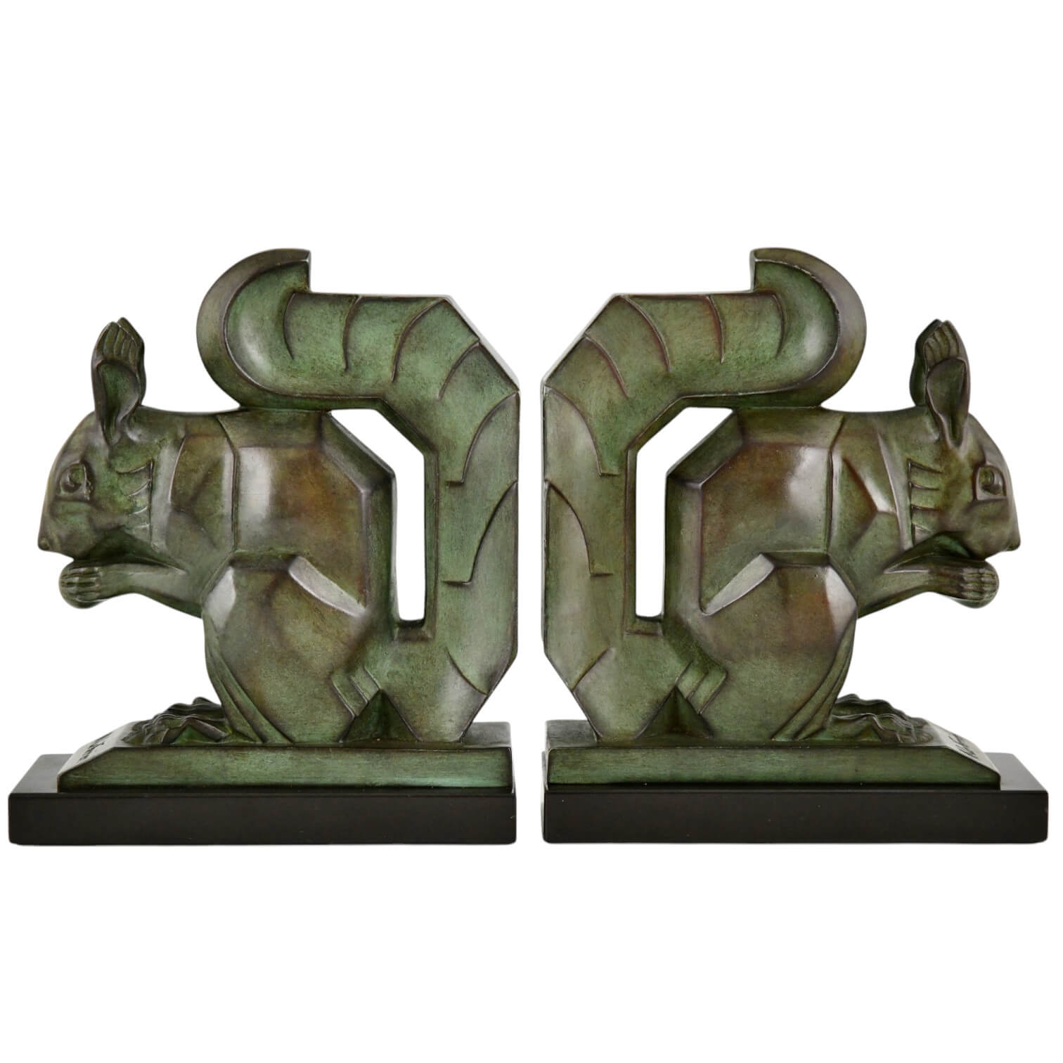 Max Le Verrier Squirrel Art Deco bookends - 1-Deconamic