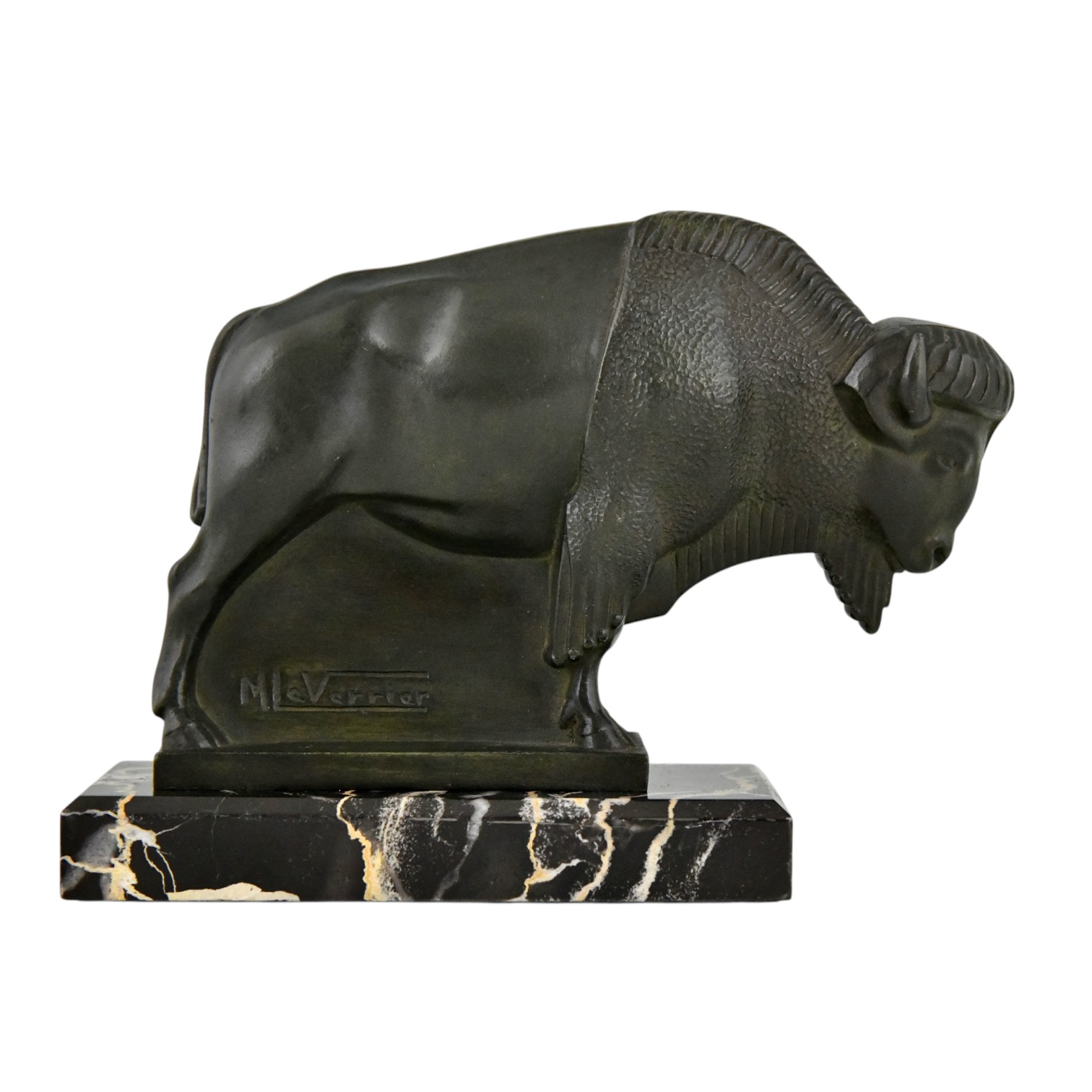 Art Deco bison boekensteunen Art Deco bison boekensteunen