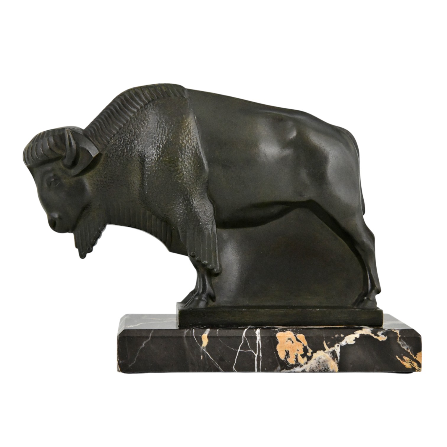 Art Deco bison boekensteunen Art Deco bison boekensteunen