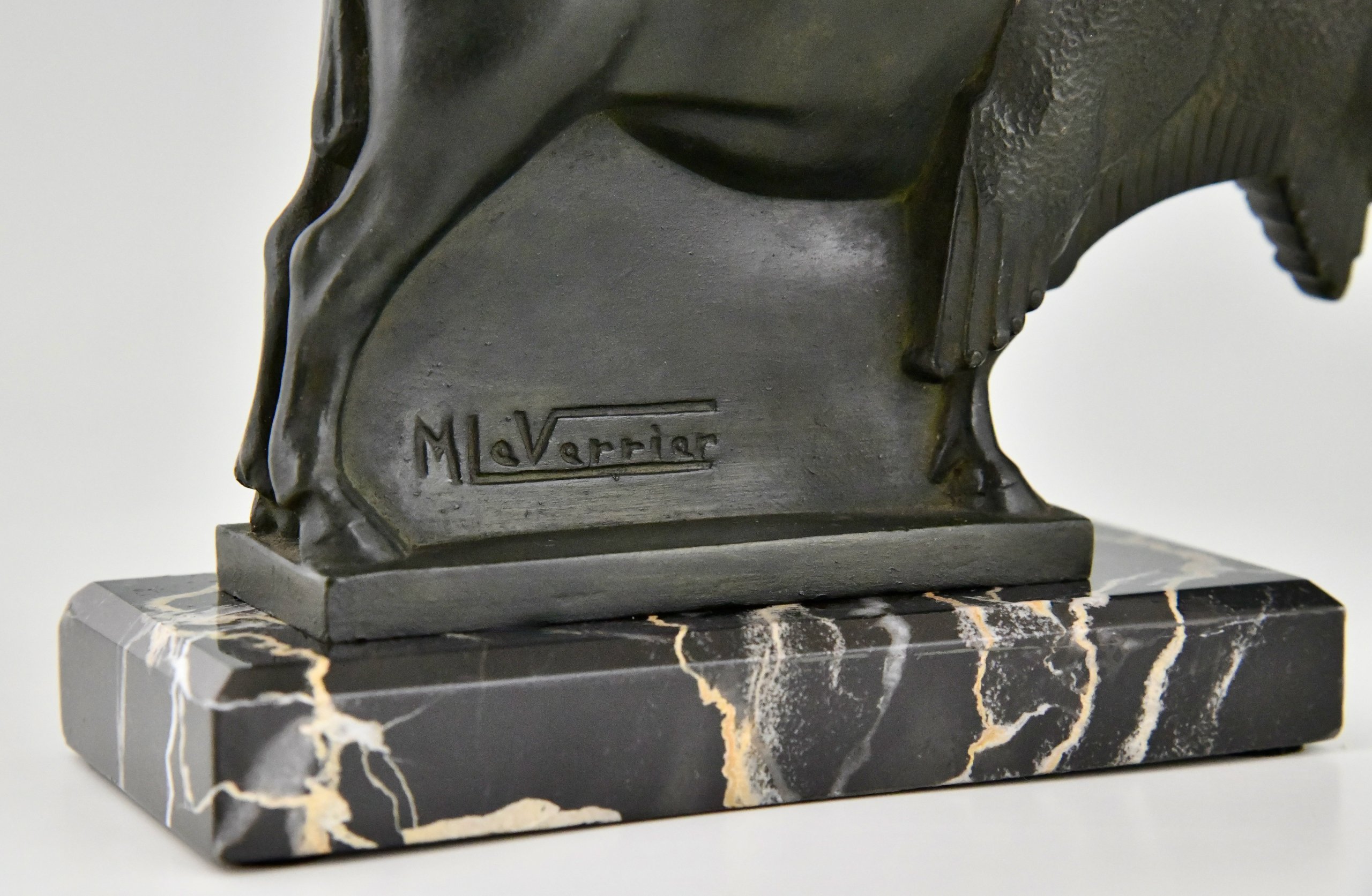 Art Deco bison boekensteunen Art Deco bison boekensteunen