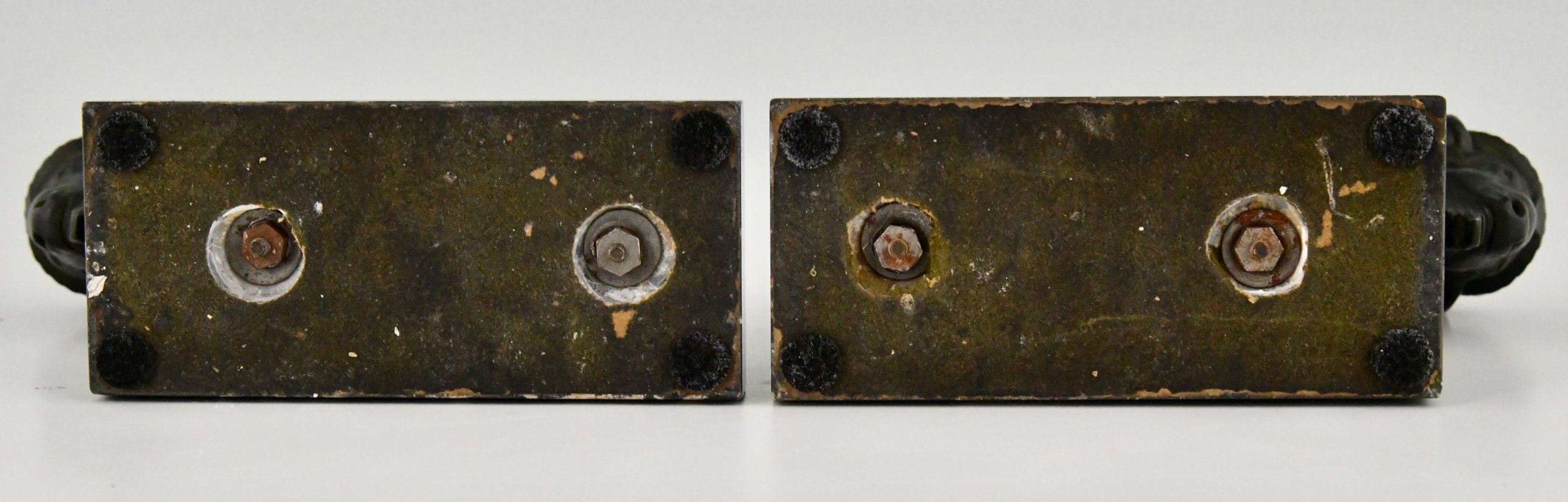 Art Deco bison boekensteunen Art Deco bison boekensteunen