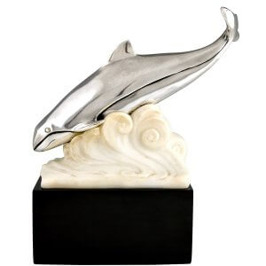 Bouraine Art Deco sculpture whale - 1