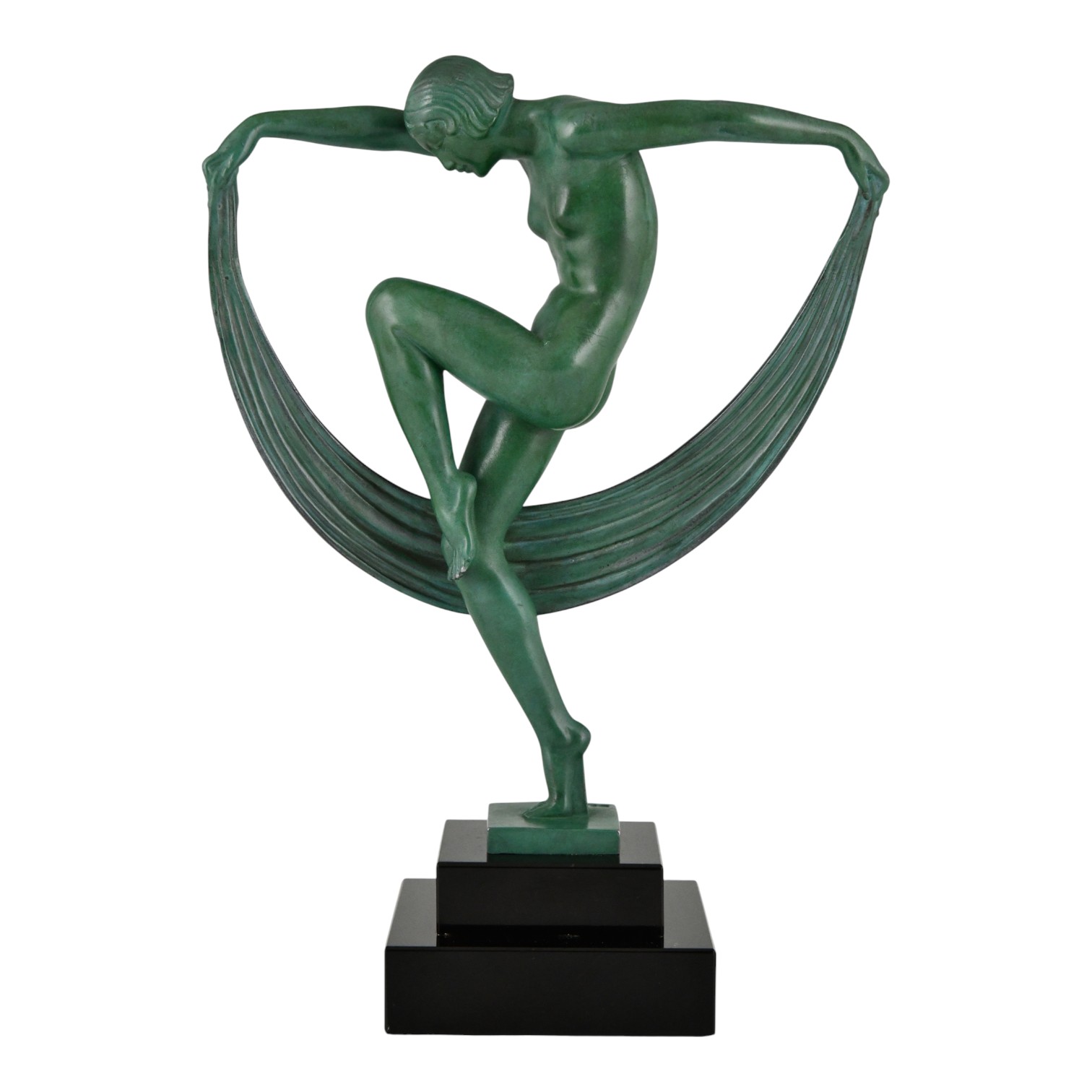 Art Deco sculpture dancer FOLIE Denis Max le Verrier - 1-Deconamic