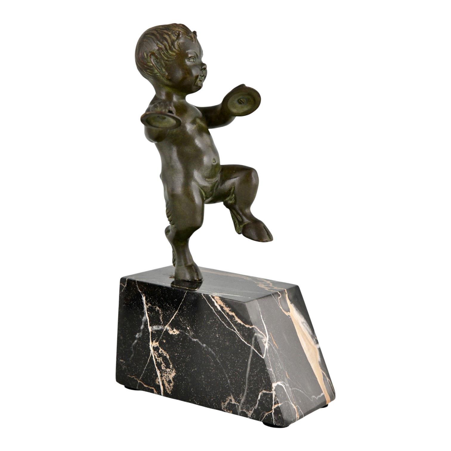Art Deco bronze faun bookends. Art Deco bronze faun bookends.