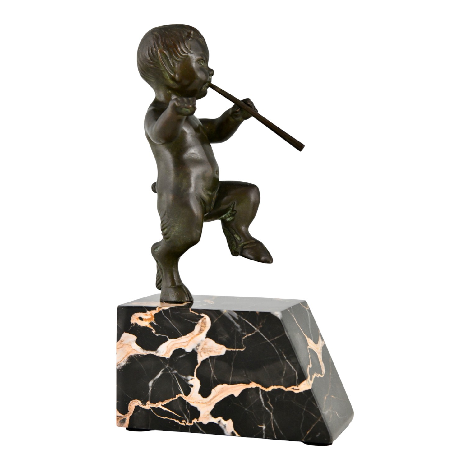Art Deco bronze faun bookends. Art Deco bronze faun bookends.