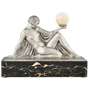 Guerbe Reverie Art Deco sculpture Le Verrier - 1-Deconamic