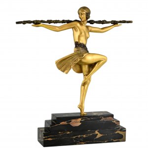 Le Faguays Art Deco bronze sculpture Thyrse - 2-Deconamic