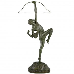 Le Faguays Diana bronze Art Deco - 1-Deconamic