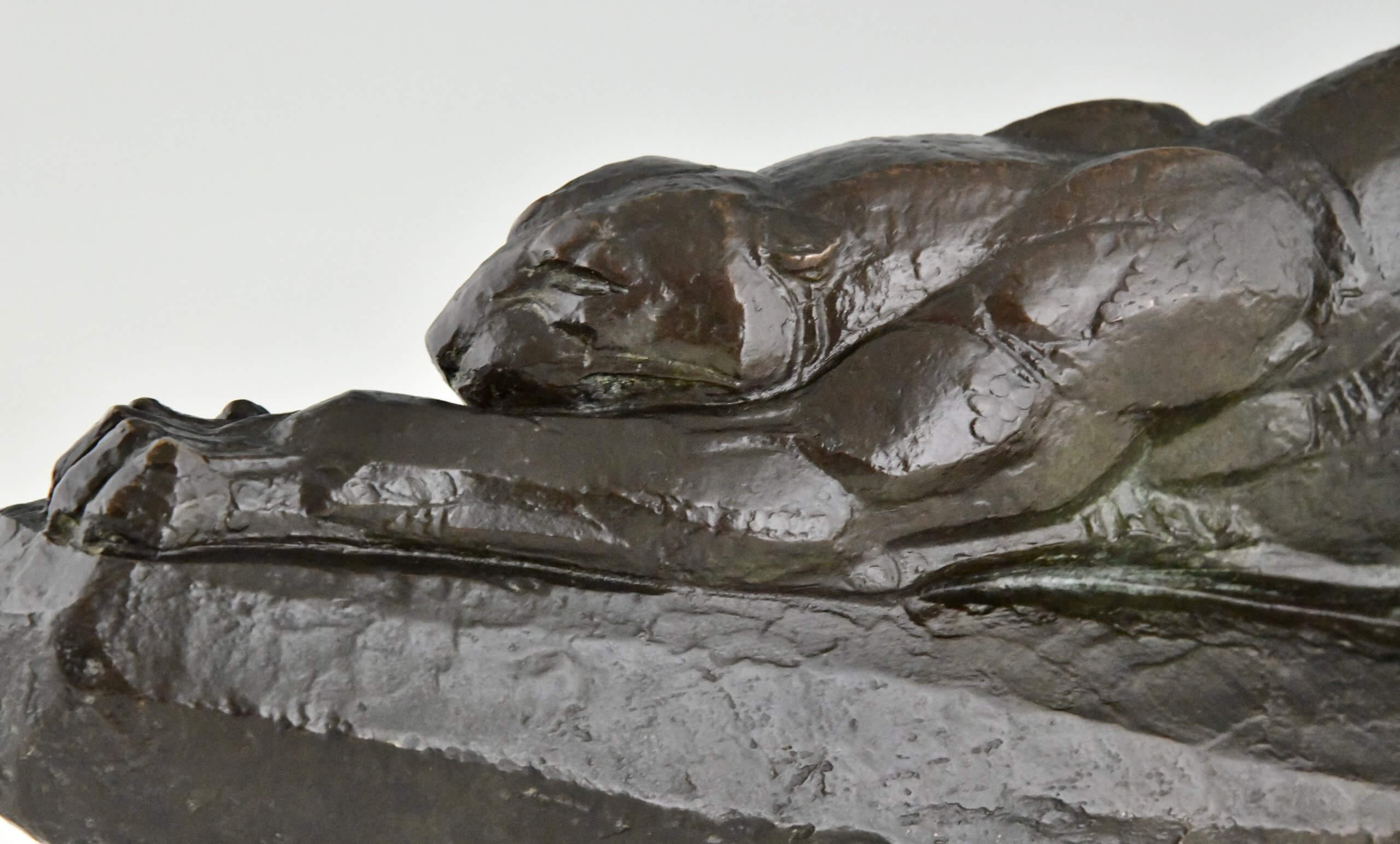 Art Deco bronzen panter sculptuur Art Deco bronzen panter sculptuur