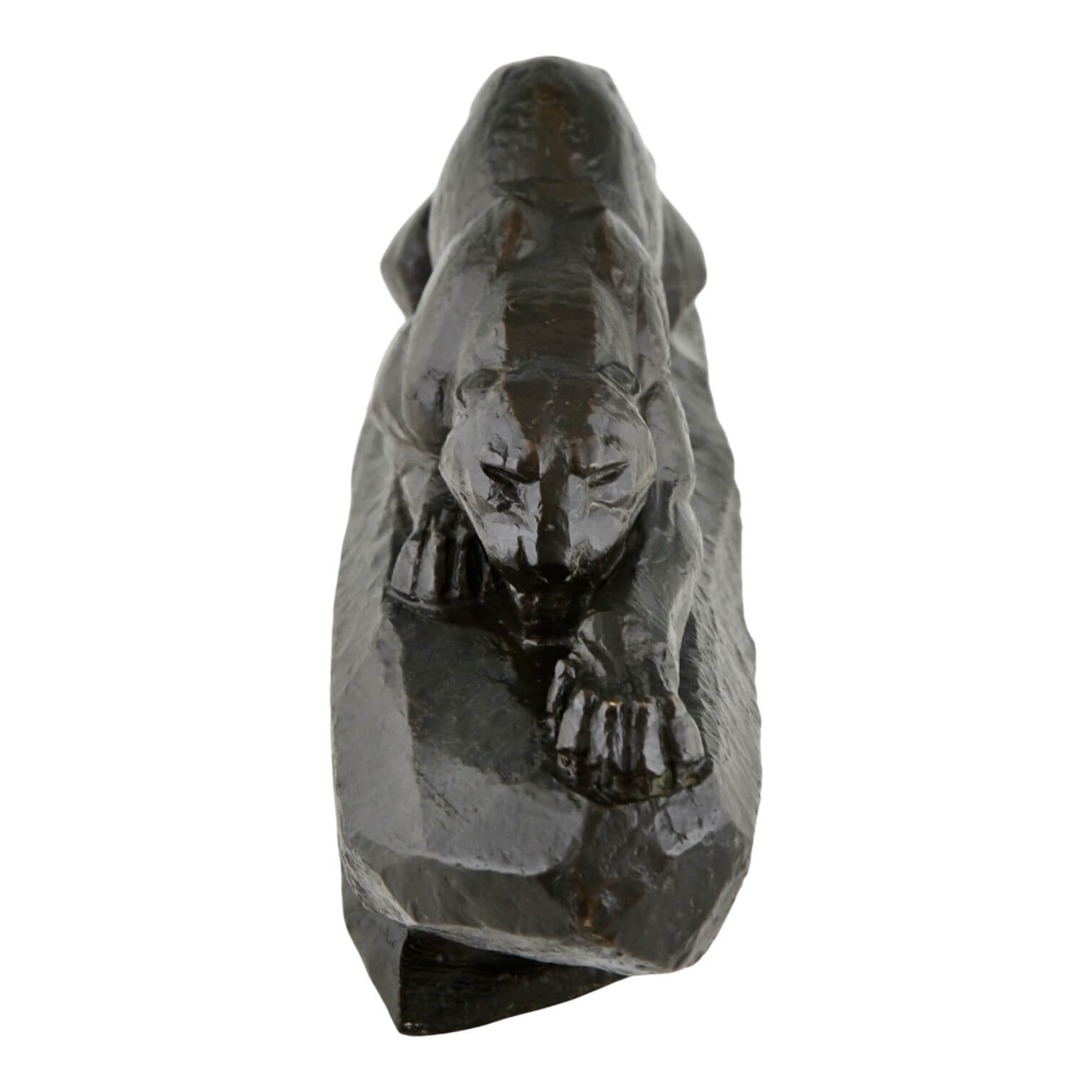 Art Deco bronzen panter sculptuur Art Deco bronzen panter sculptuur