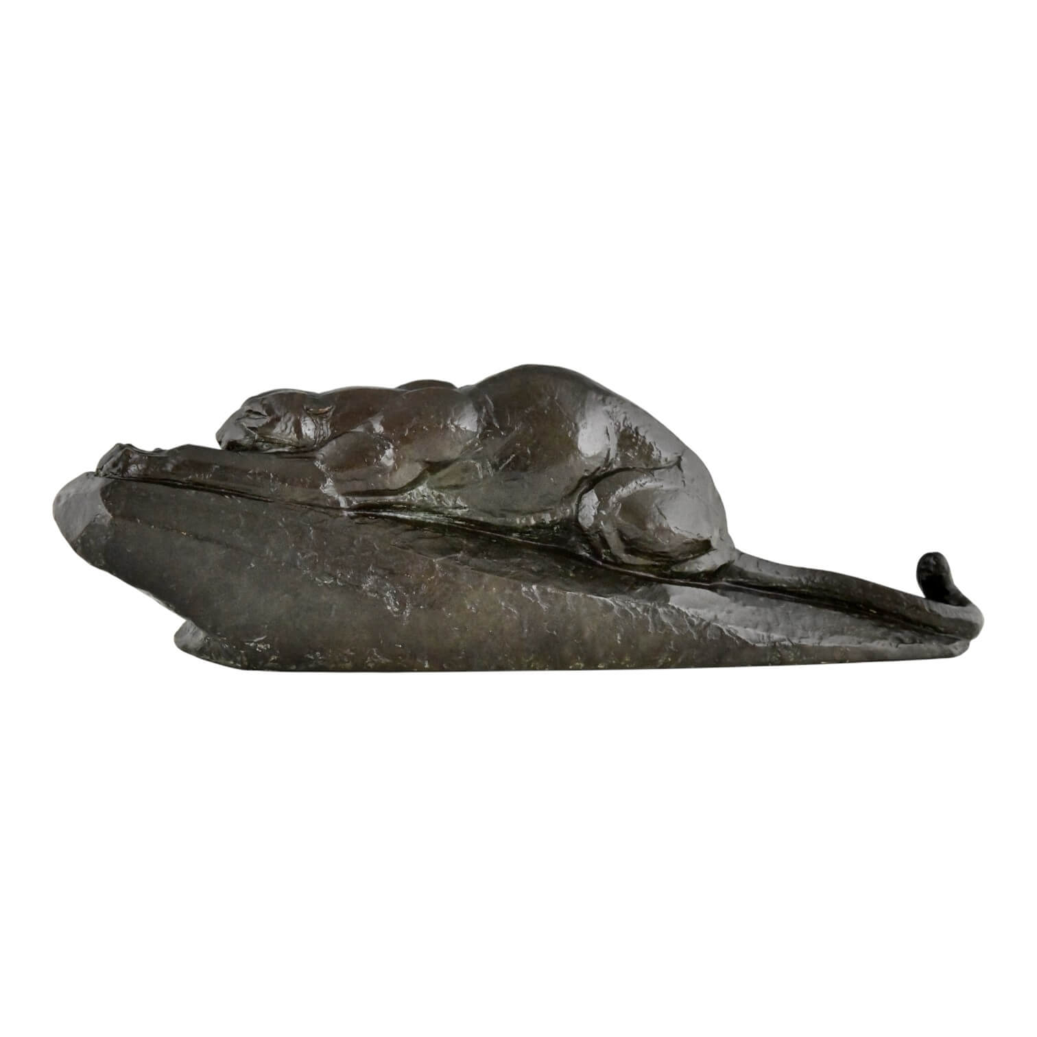 Art Deco bronzen panter sculptuur Art Deco bronzen panter sculptuur