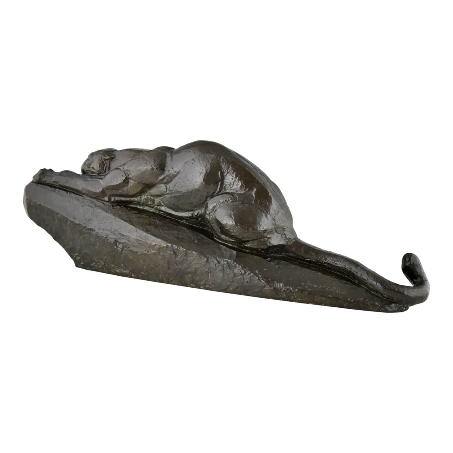 Art Deco bronzen panter sculptuur Art Deco bronzen panter sculptuur