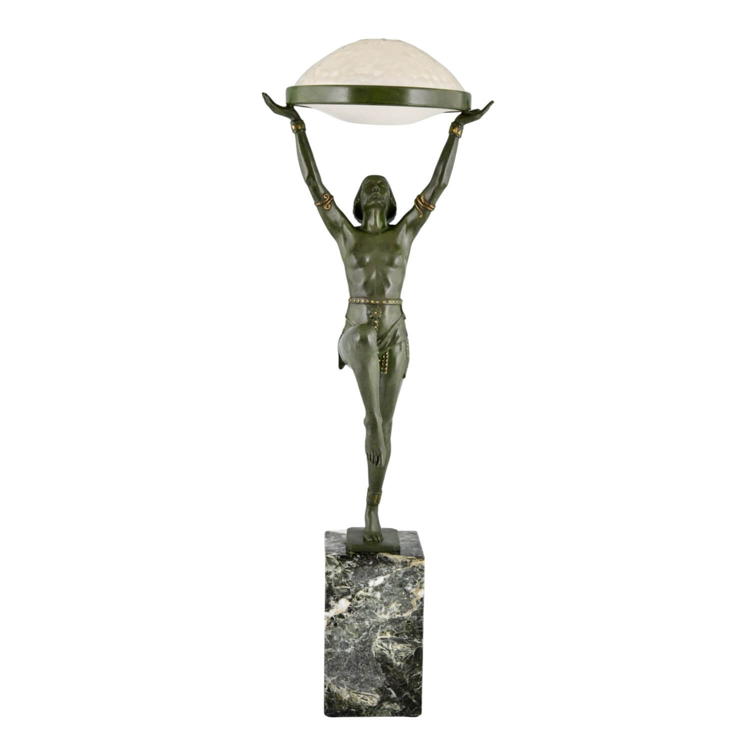 Art Deco lamp met danseres DANSEUSE A LA COUPE Art Deco lamp met danseres DANSEUSE A LA COUPE